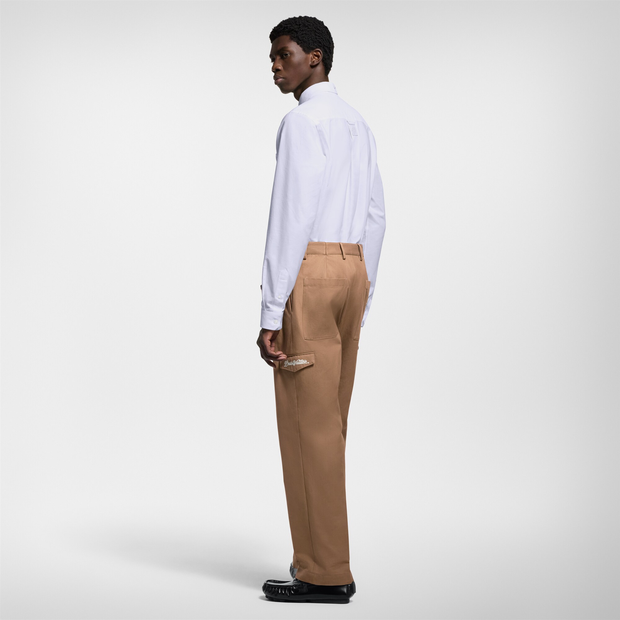 裝飾長袖棉質襯衫  in 男士