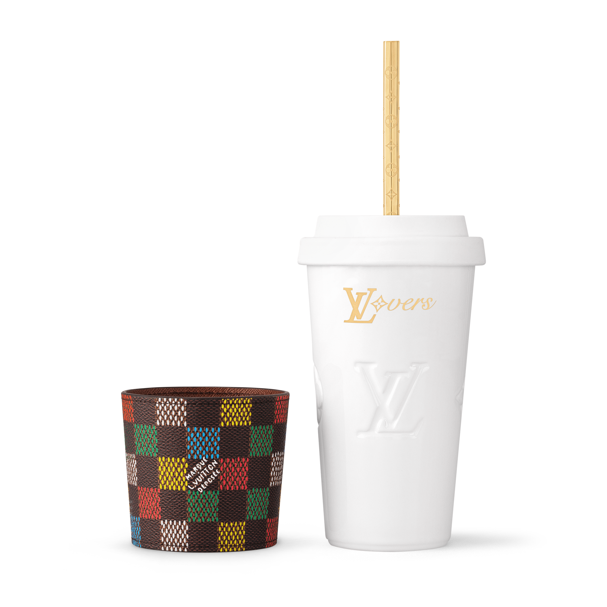LV Vers Damier 杯子及飲管  in 行李箱、旅行用品及家居精品