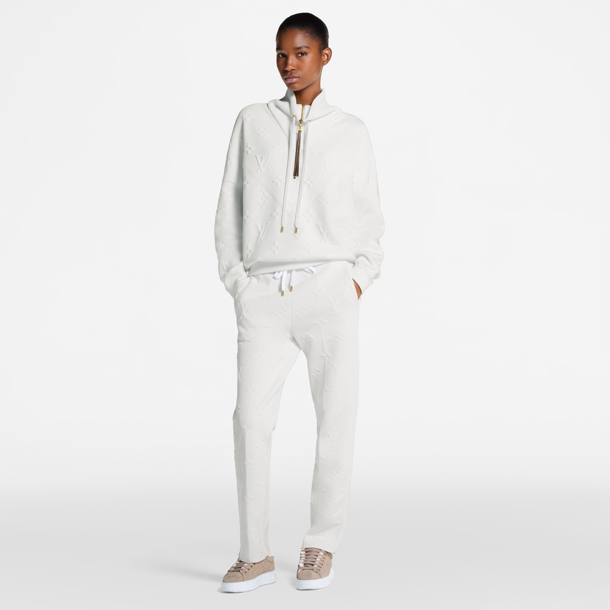 立體 Monogram 羅紋領位衛衣  in 女士