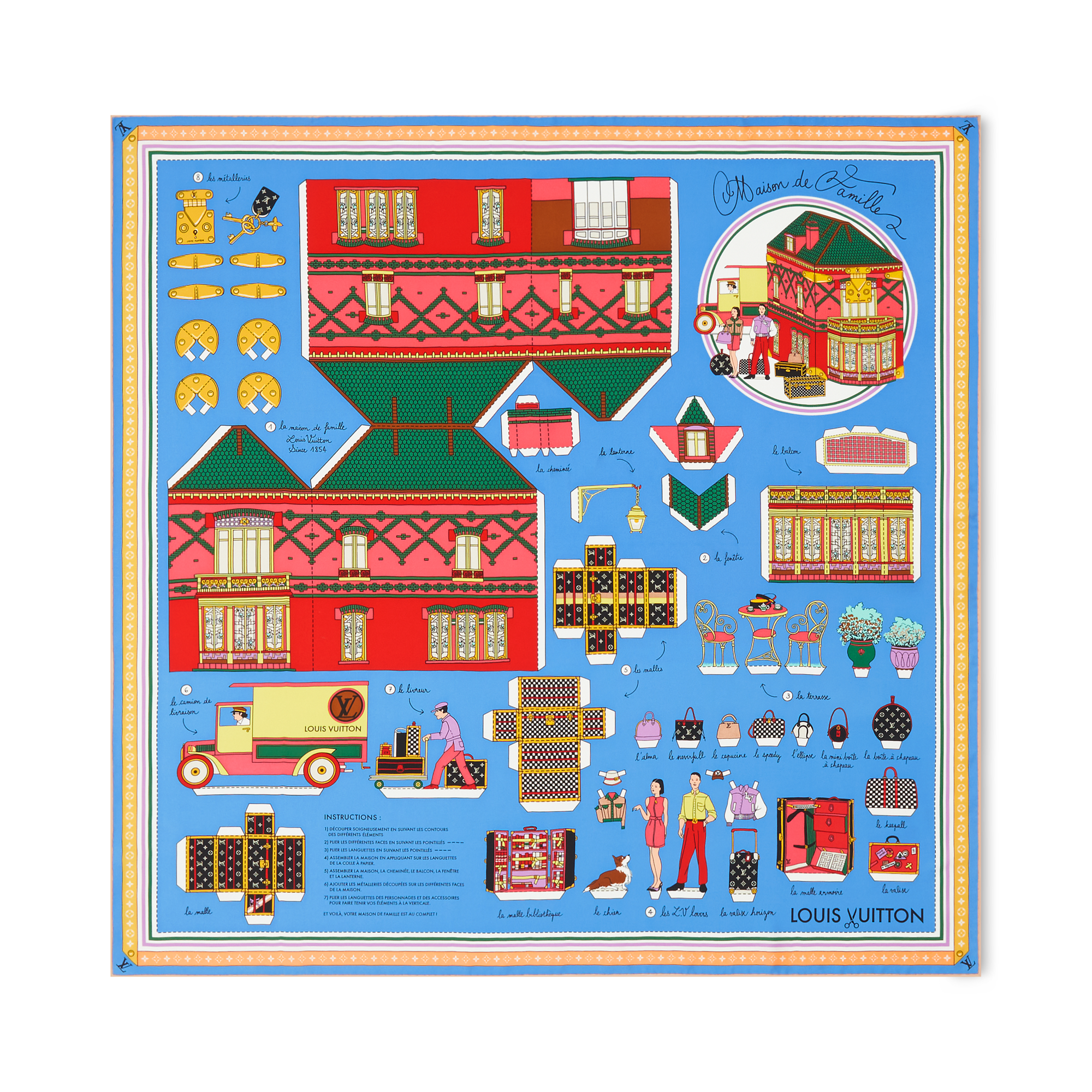 Asnieres Paper House 90 方巾 . in 女士