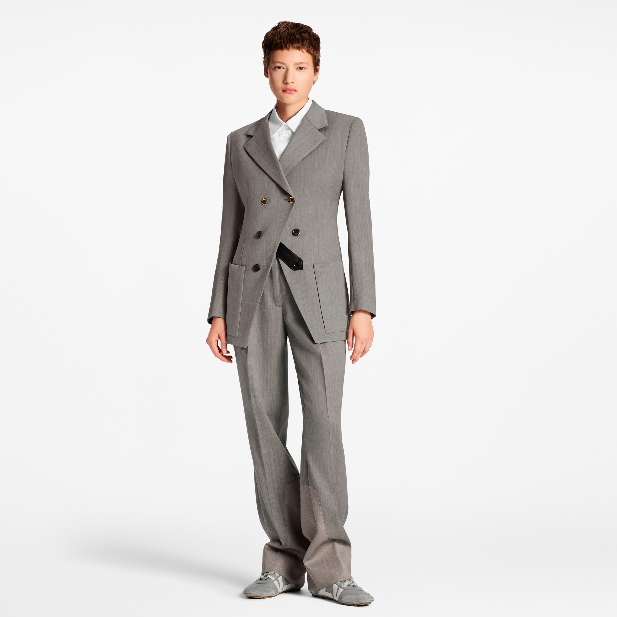 不對稱雙排扣西裝外套  in 女士