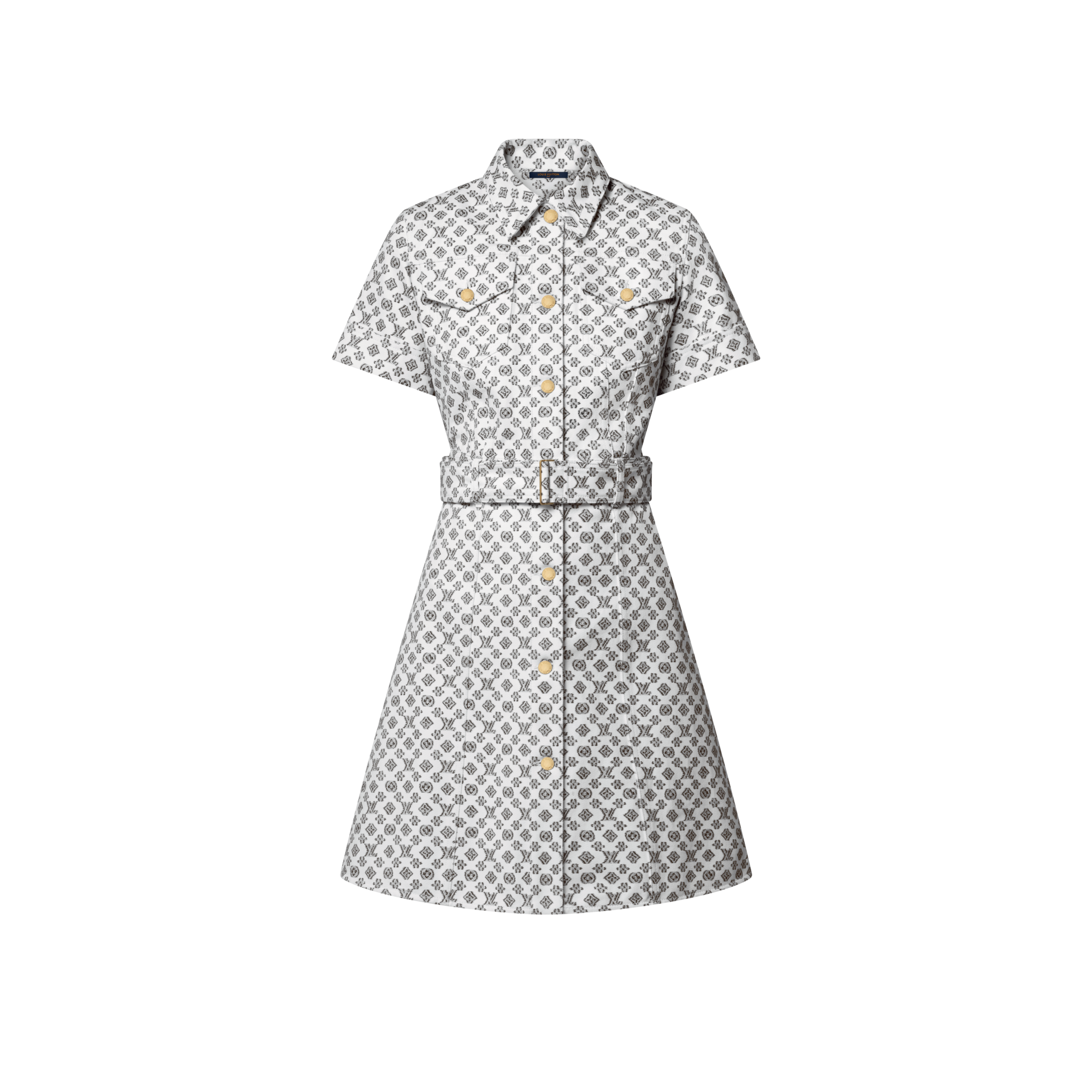 矇矓 Monogram 圖案襯衫連身裙  in 女士