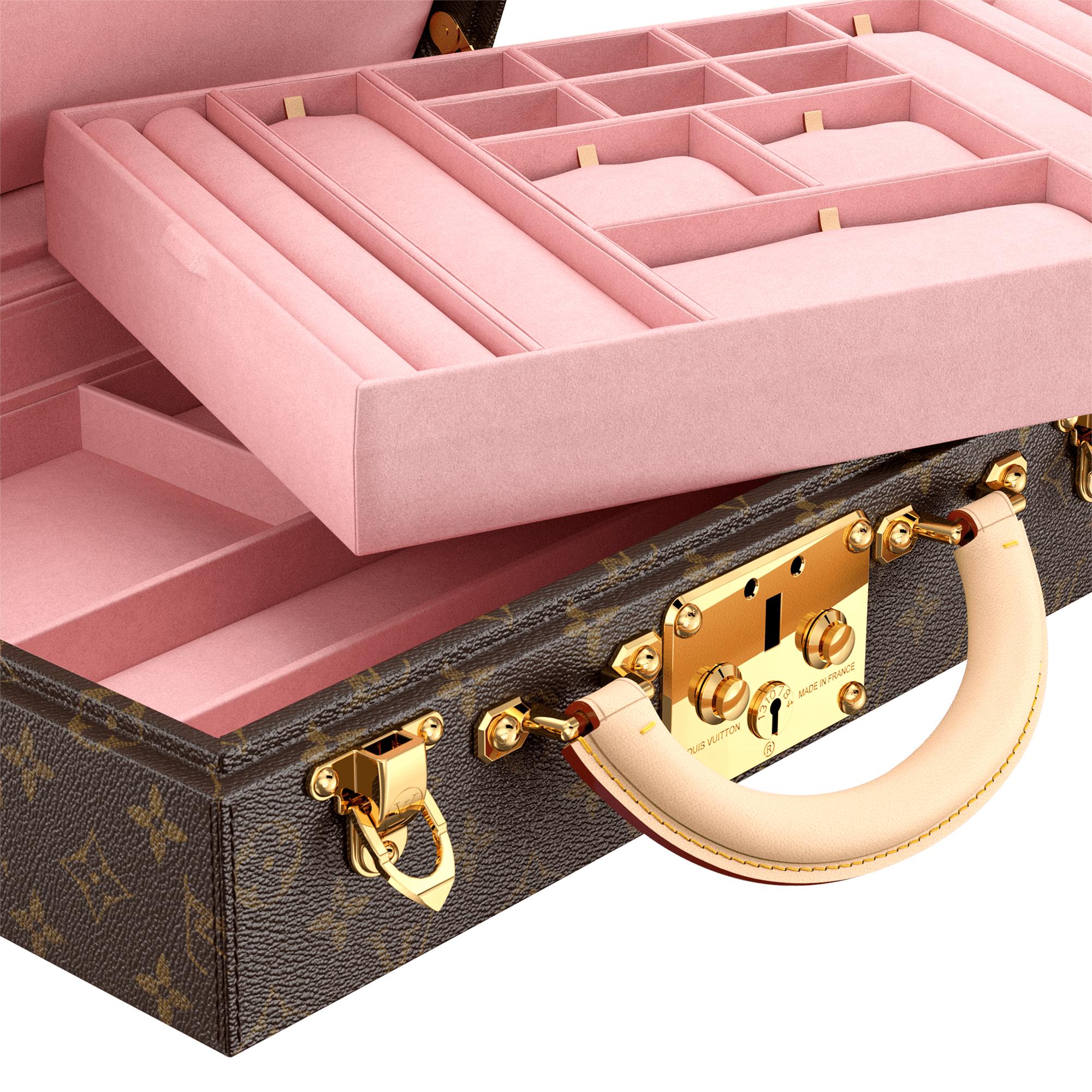 Boîte Bijoux Rose Ballerine Monogram 帆布 in 男士