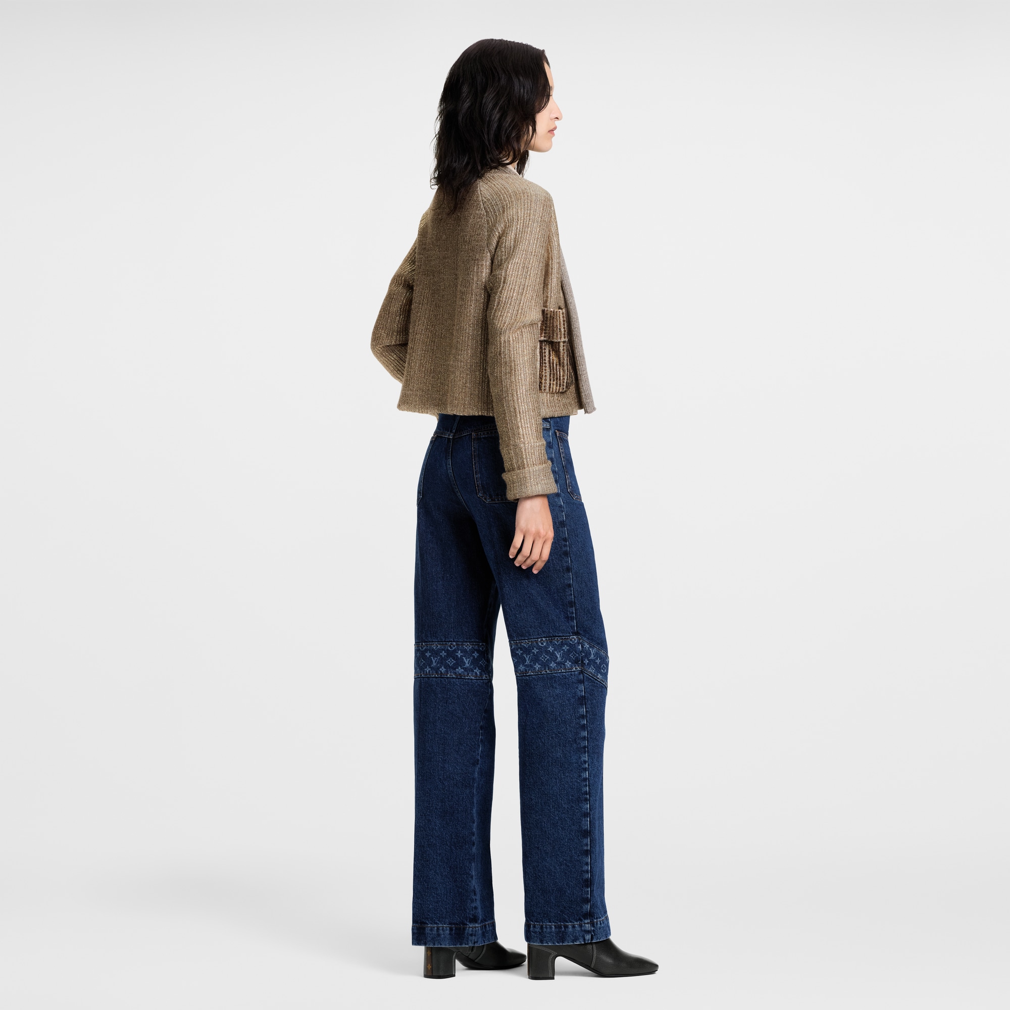 闊身閃亮針織開襟外套  in 女士