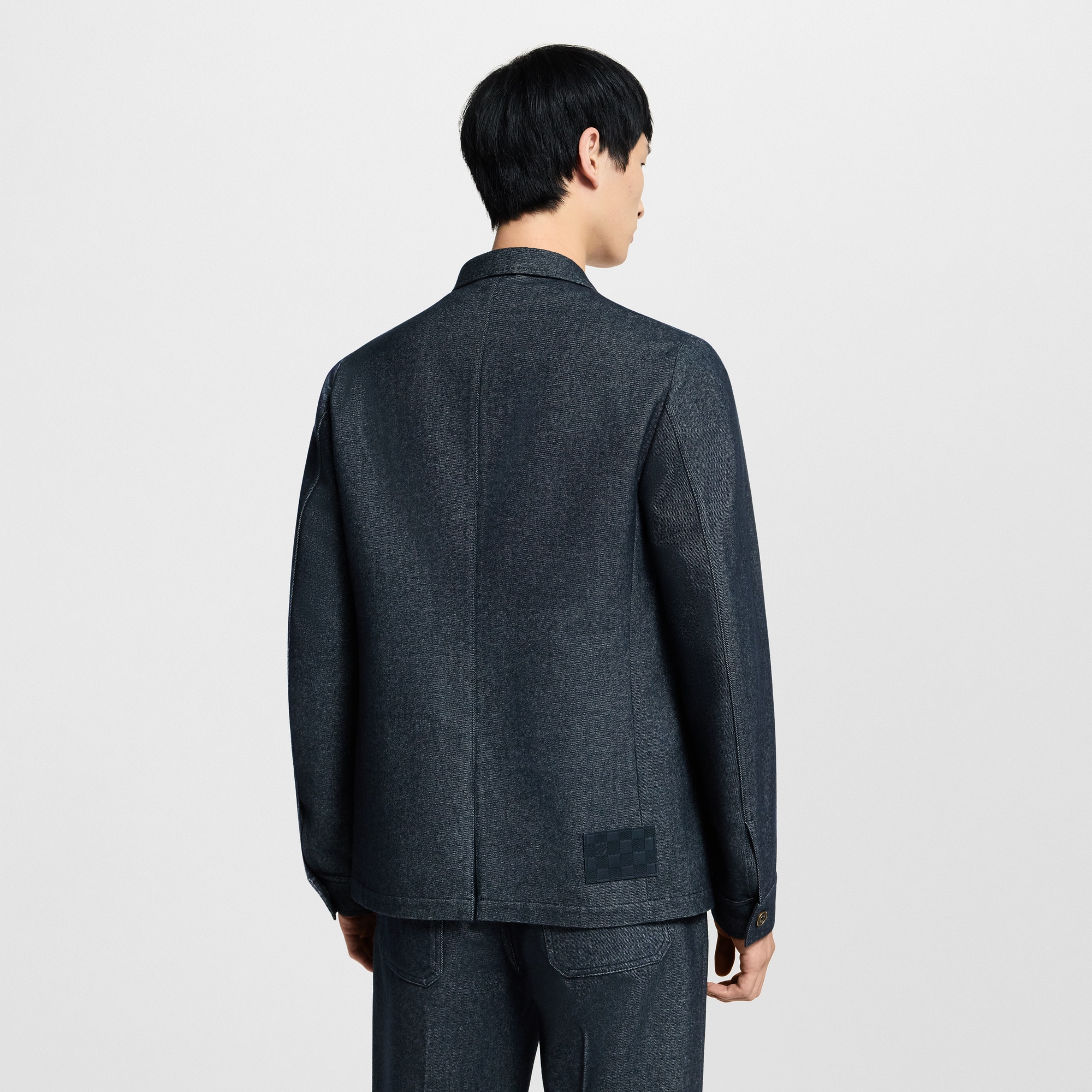 山羊絨混紡牛仔布外套  in 男士