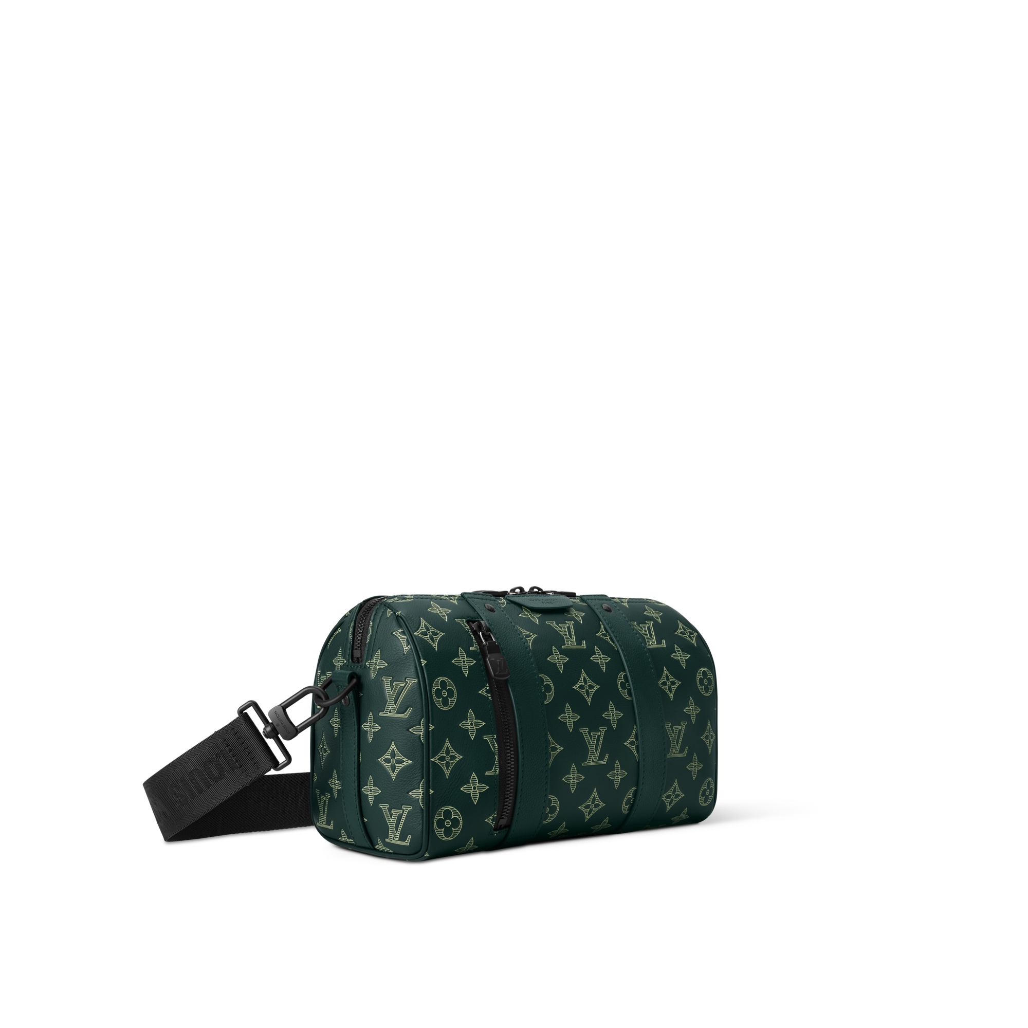 City Keepall Monogram Shadow 皮革 in 時尚包包及小型皮件