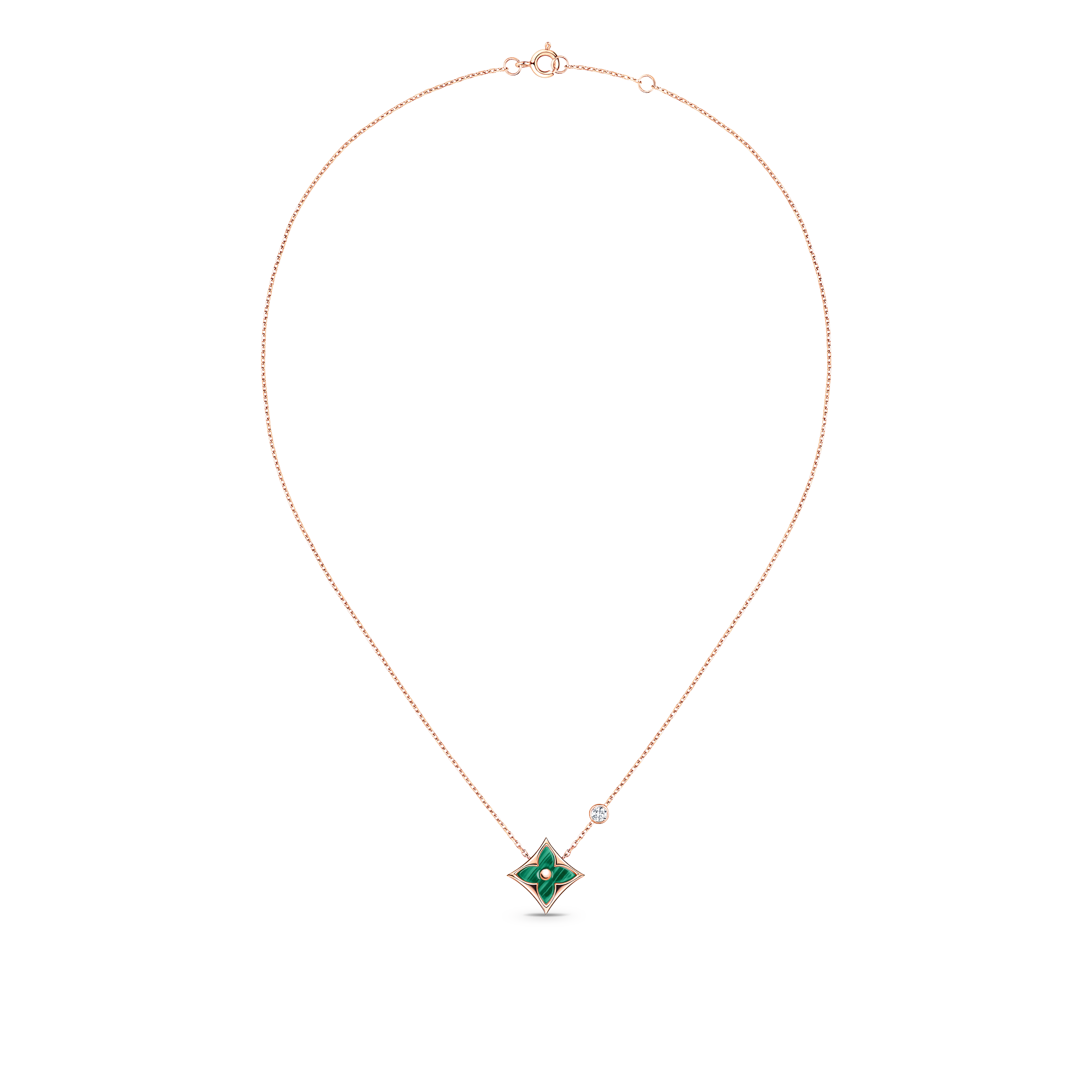 Color Blossom BB Star 吊墜 - 配玫瑰K金、孔雀石及鑽石  in 珠寶系列
