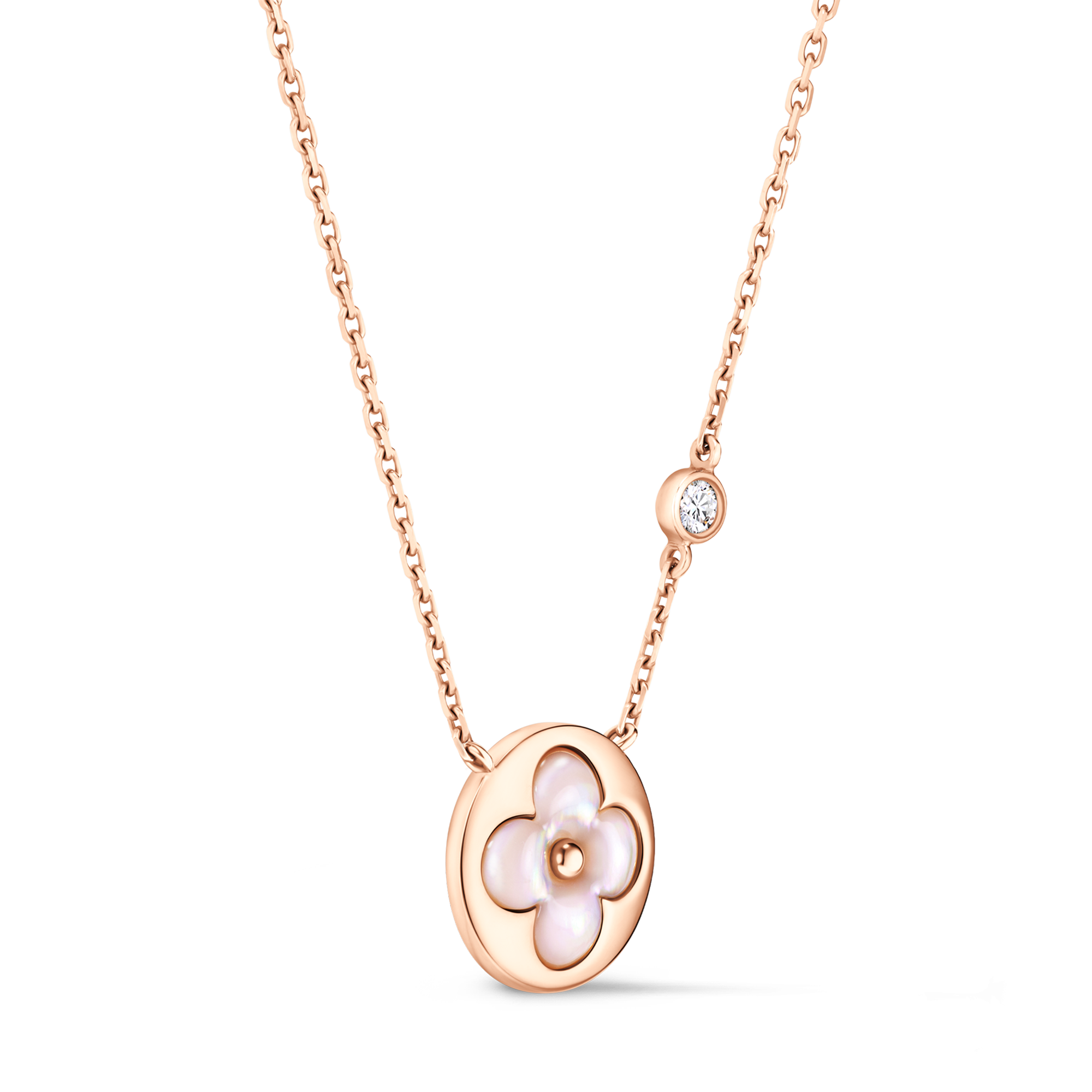 Color Blossom BB Sun 吊墜 - 配玫瑰K金、粉紅色珍珠母貝及鑽石  in 珠寶系列