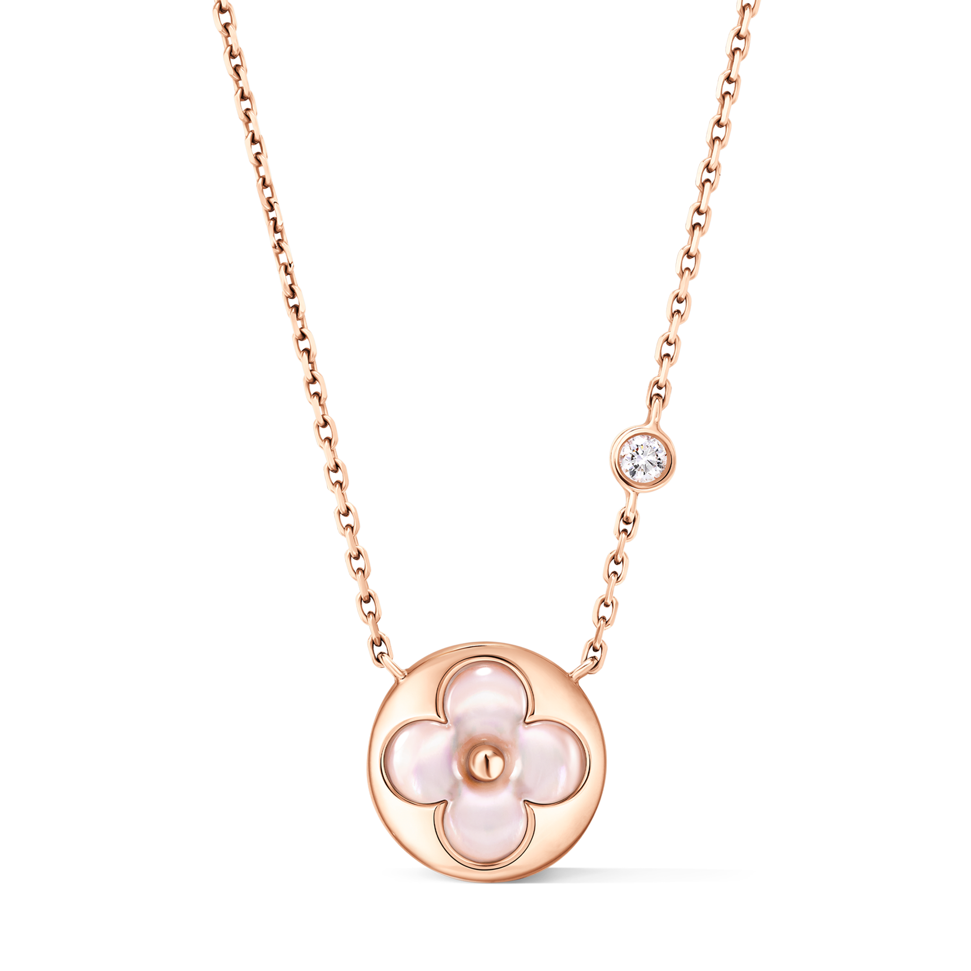 Color Blossom BB Sun 吊墜 - 配玫瑰K金、粉紅色珍珠母貝及鑽石  in 珠寶系列