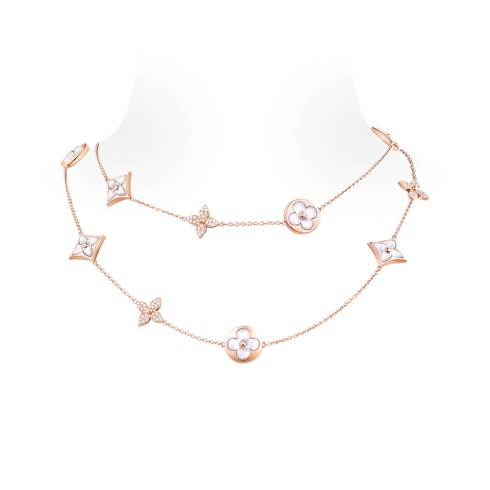 Color Blossom 13 Motifs 玫瑰K金配白色珍珠母貝及鑽石項鍊 in 珠寶系列's 按類別瀏覽 項鍊吊墜 collections by Louis Vuitton (產品縮放)