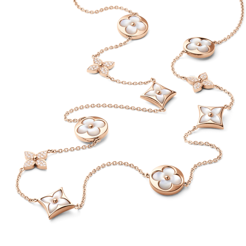 Color Blossom 13 Motifs 玫瑰K金配白色珍珠母貝及鑽石項鍊 in 珠寶系列's 按類別瀏覽 項鍊吊墜 collections by Louis Vuitton (產品縮放)