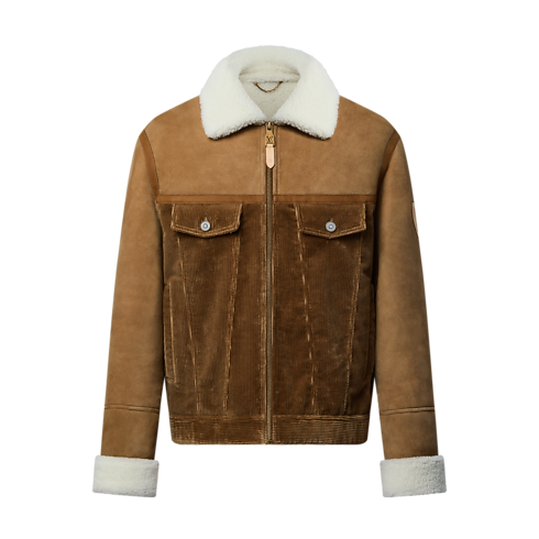 燈芯絨羊毛皮拼接牛仔外套 in 男士's 時裝系列 大衣與夾克 collections by Louis Vuitton (產品縮放)