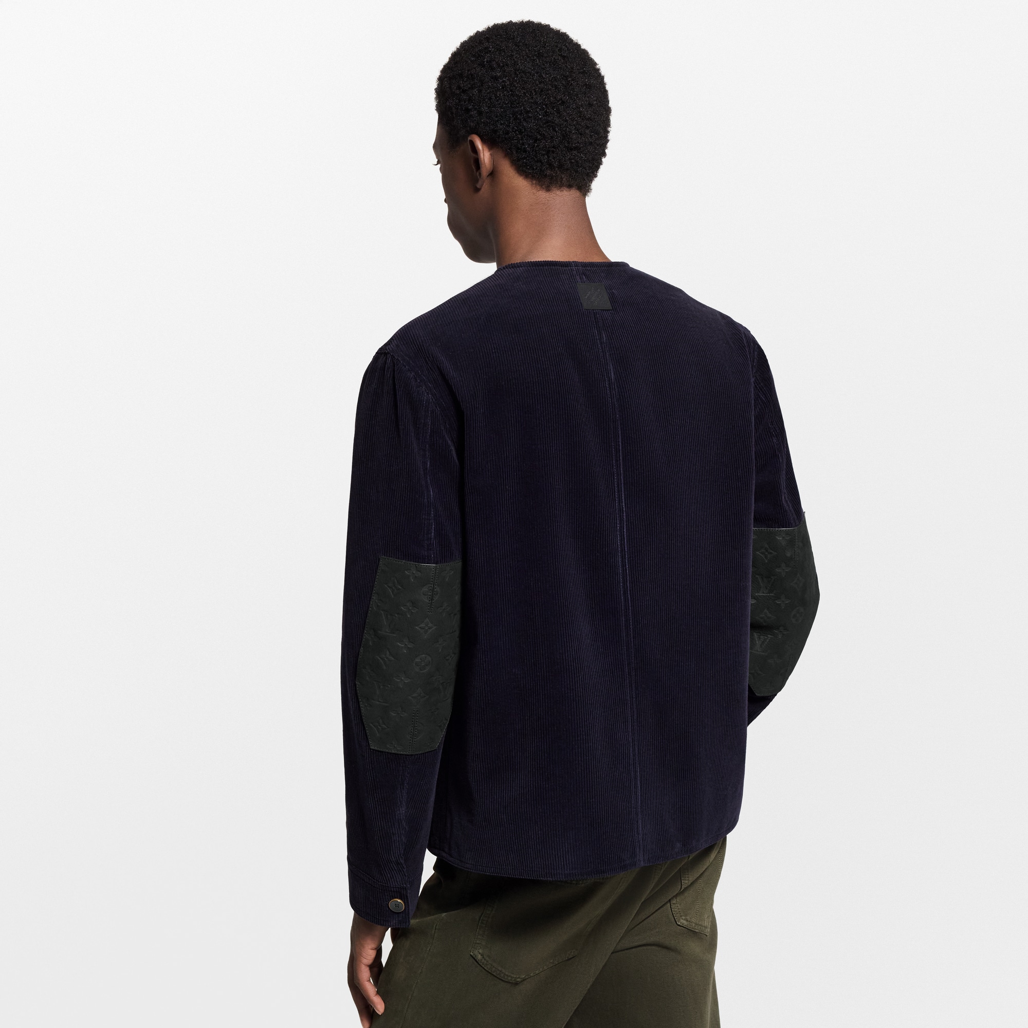 燈芯絨無領外套  in 男士