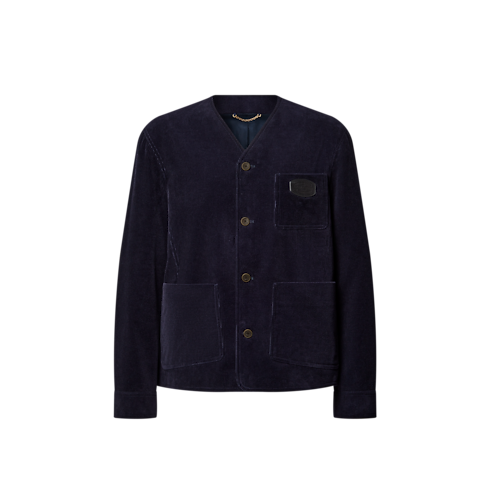 燈芯絨無領外套 in 男士's 時裝系列 西裝外套 collections by Louis Vuitton (產品縮放)