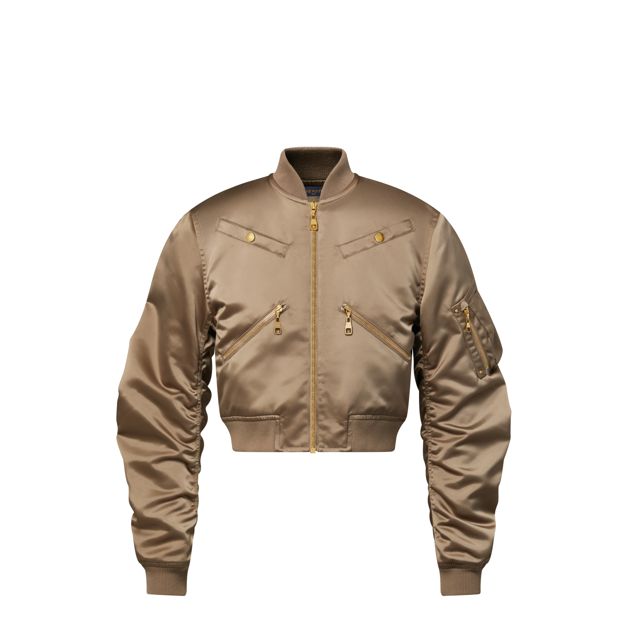 短身皺褶衣袖飛行員外套  in 女士