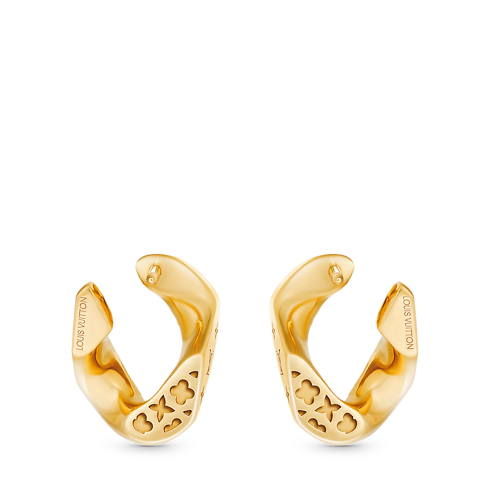 Cuban Chain 耳環 - 配黃K金及鑽石 in 珠寶系列's 按類別瀏覽 耳環 collections by Louis Vuitton (產品縮放)