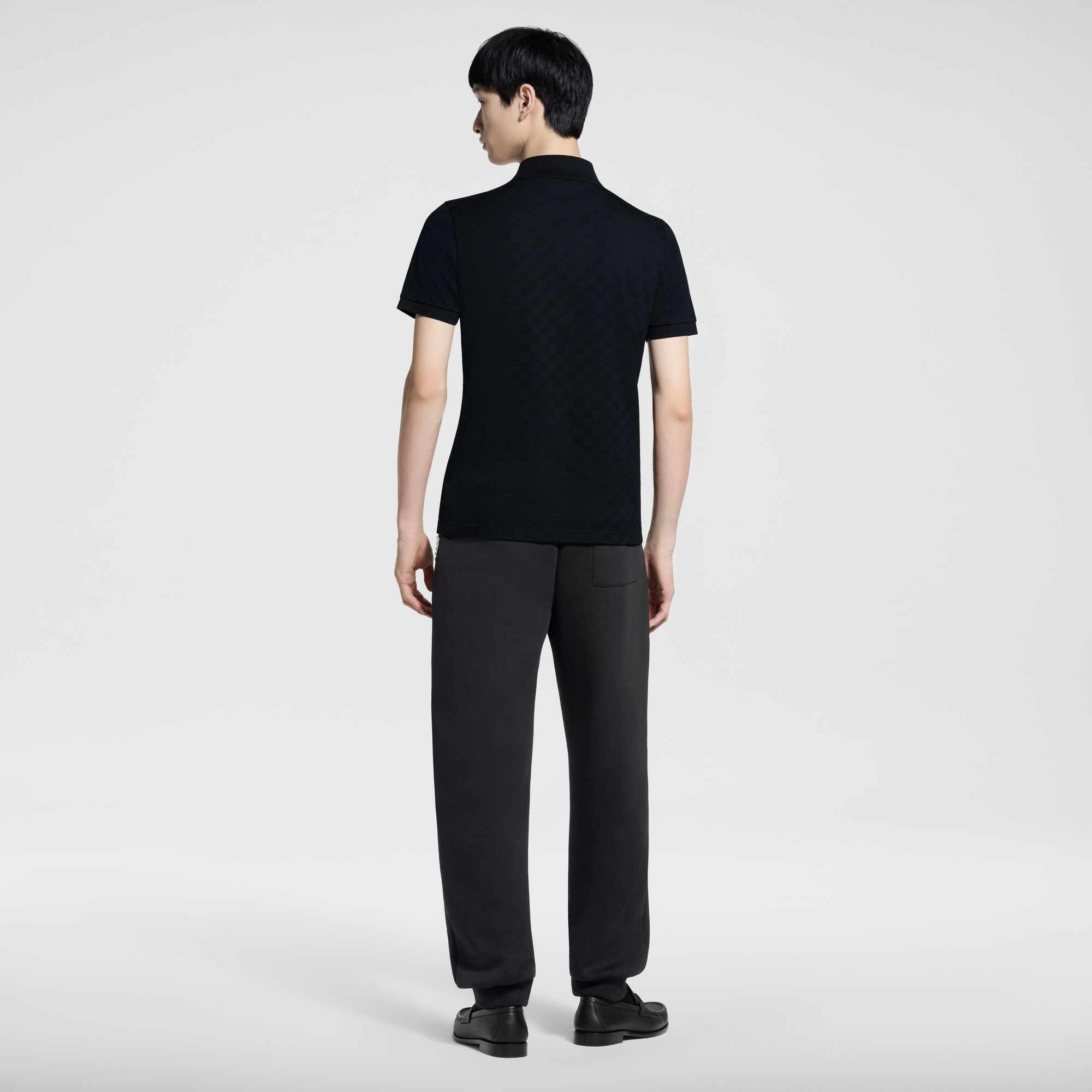 Damier 棉質珠皮布 Polo 衫  in 男士