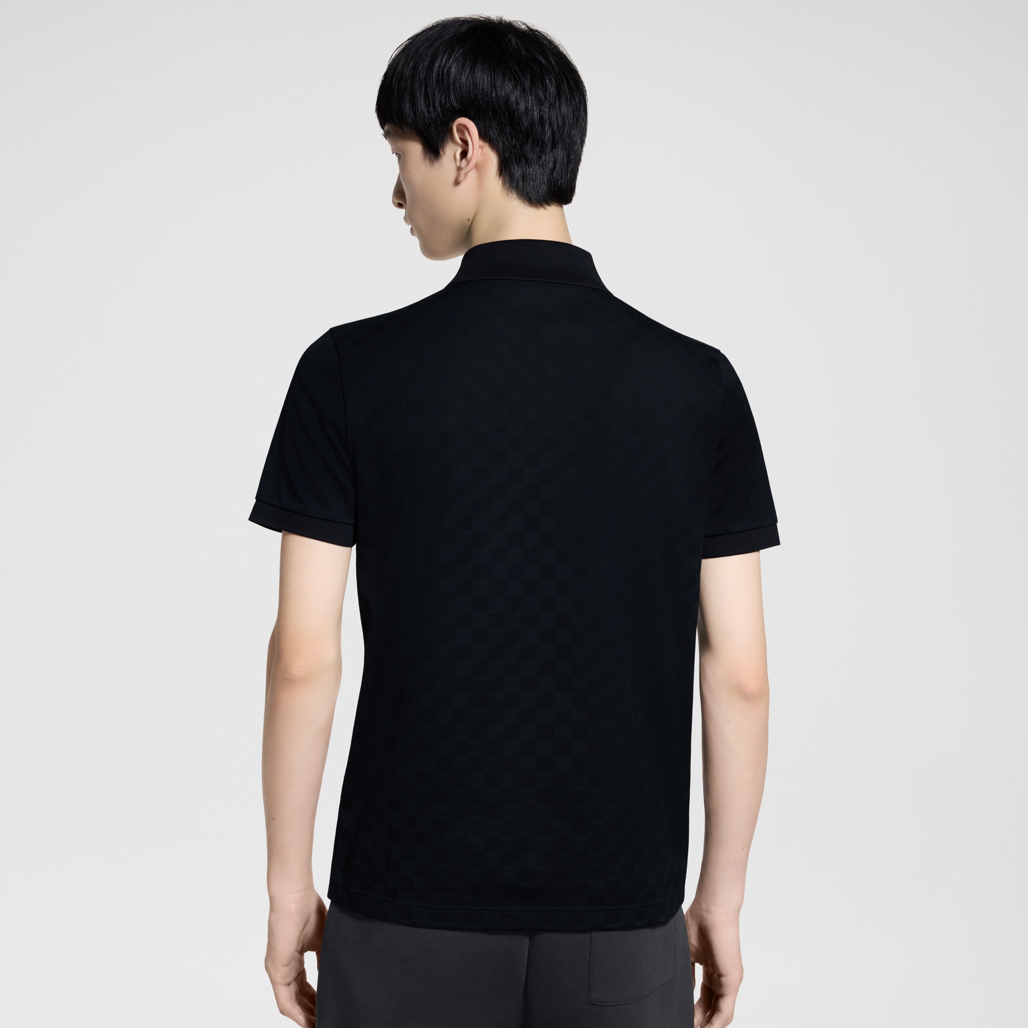 Damier 棉質珠皮布 Polo 衫  in 男士