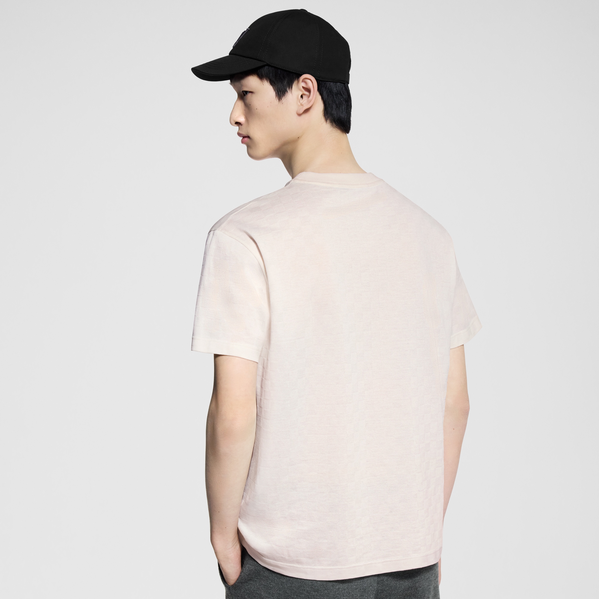 Damier 棉質珠皮布 T 恤  in 男士
