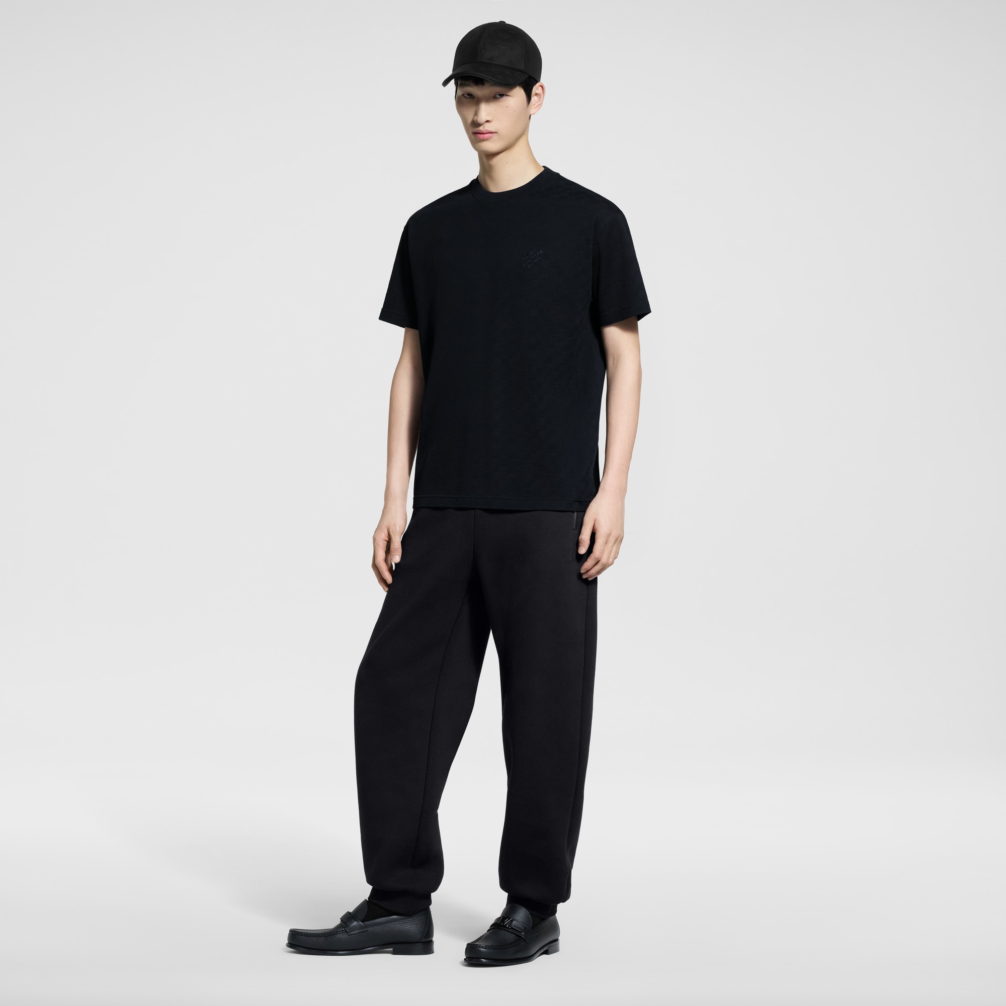Damier 棉質珠皮布 T 恤  in 男士