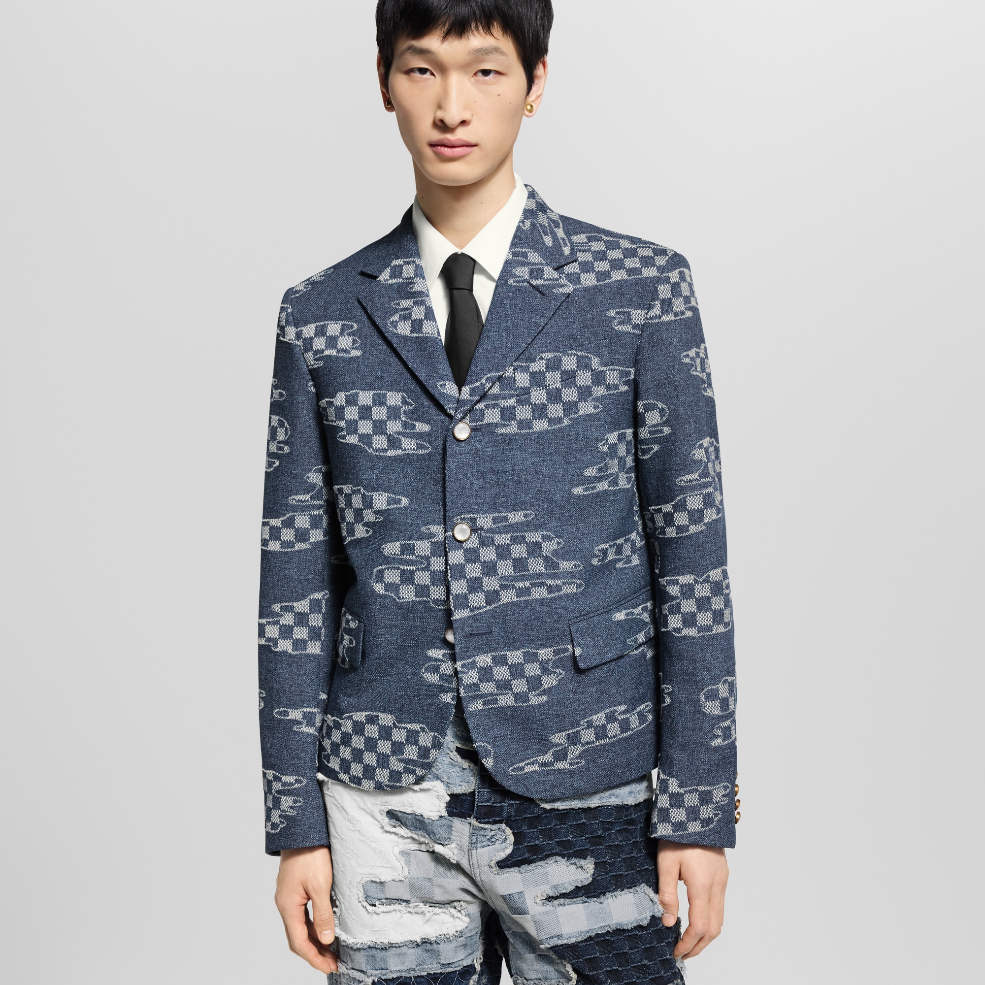 Damier 短身單排扣外套  in 男士