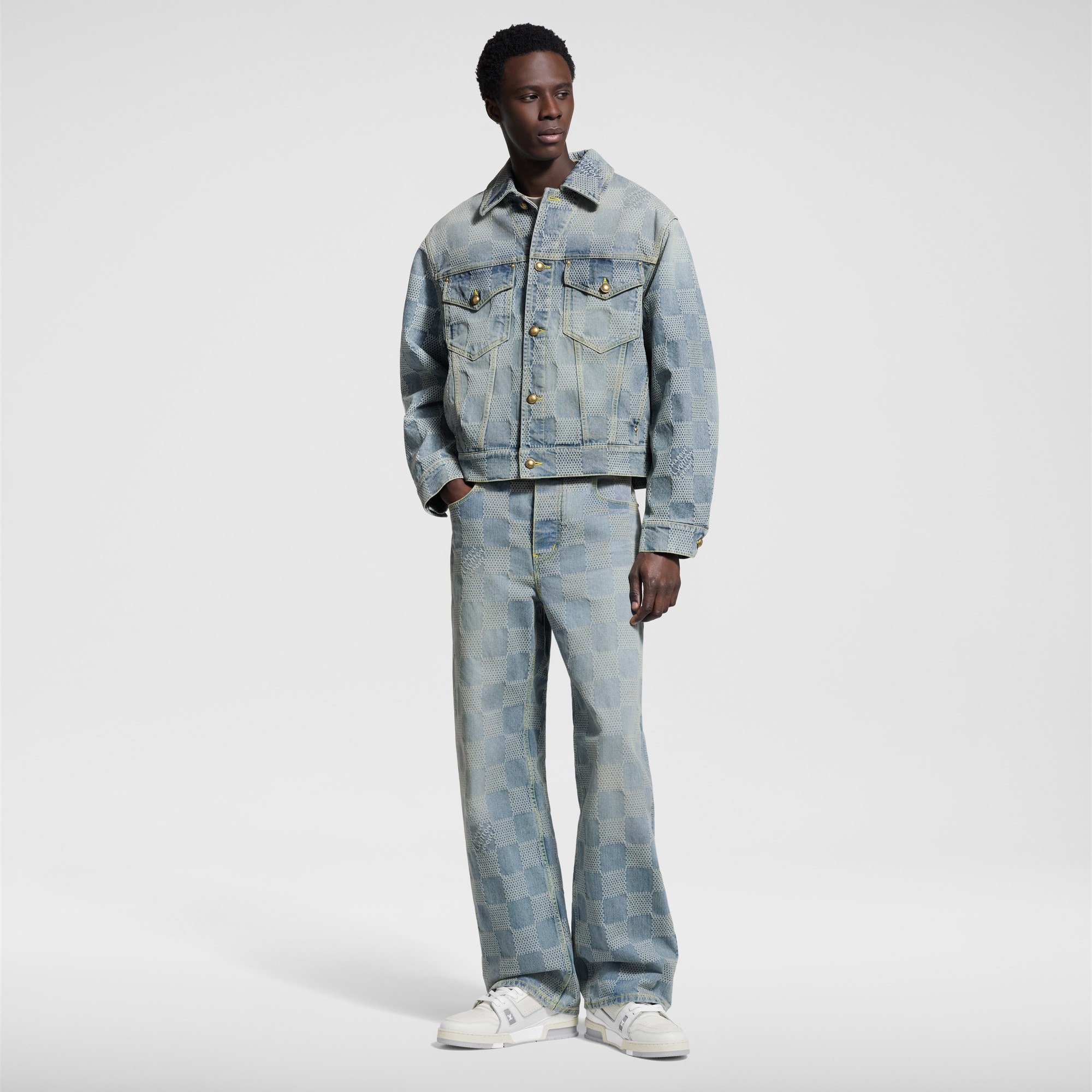 Damier 滑板牛仔褲  in 男士