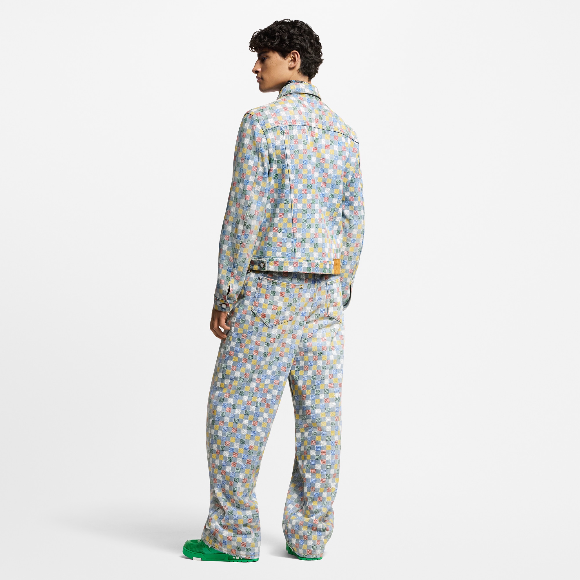 Damier 闊腿牛仔褲  in 男士