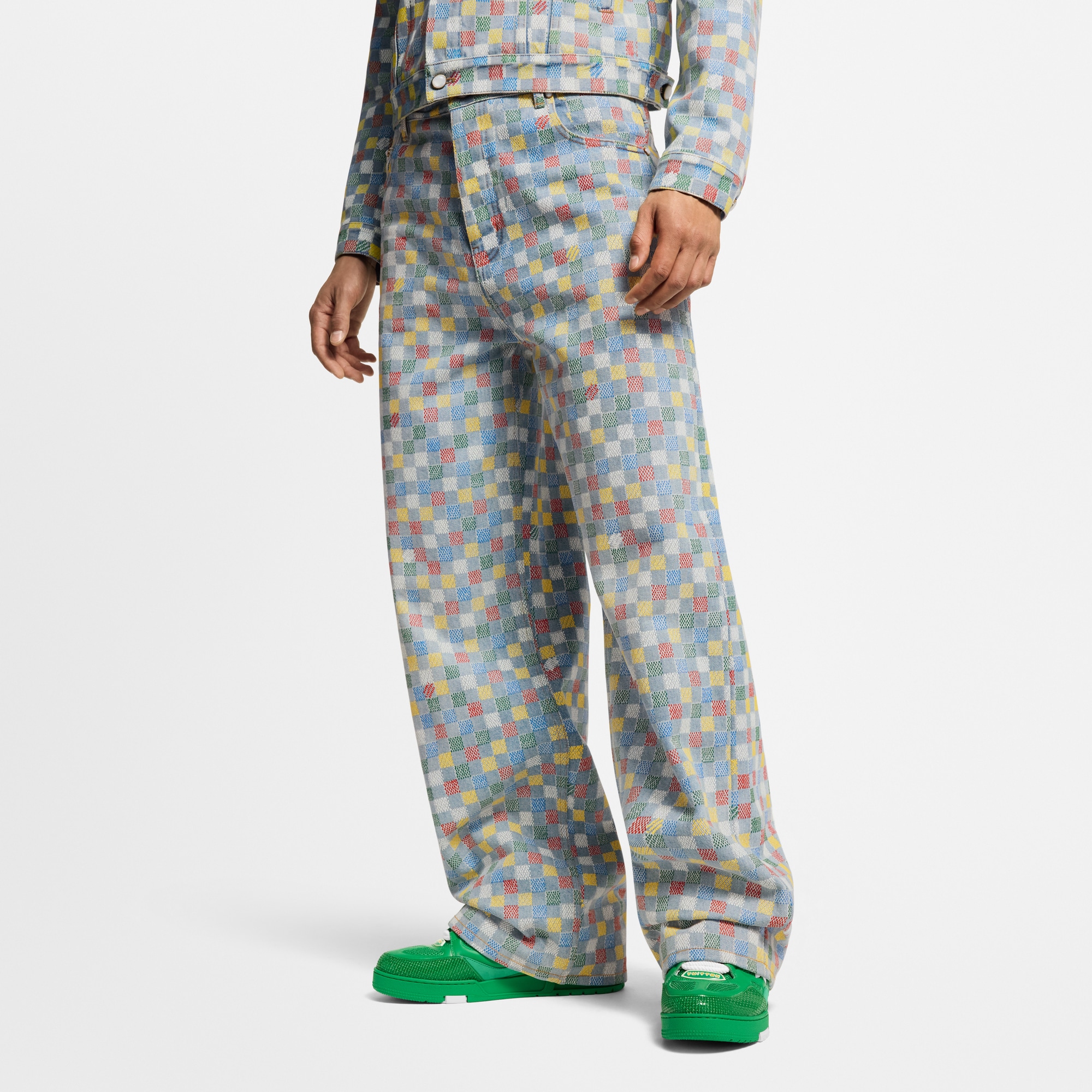 Damier 闊腿牛仔褲  in 男士