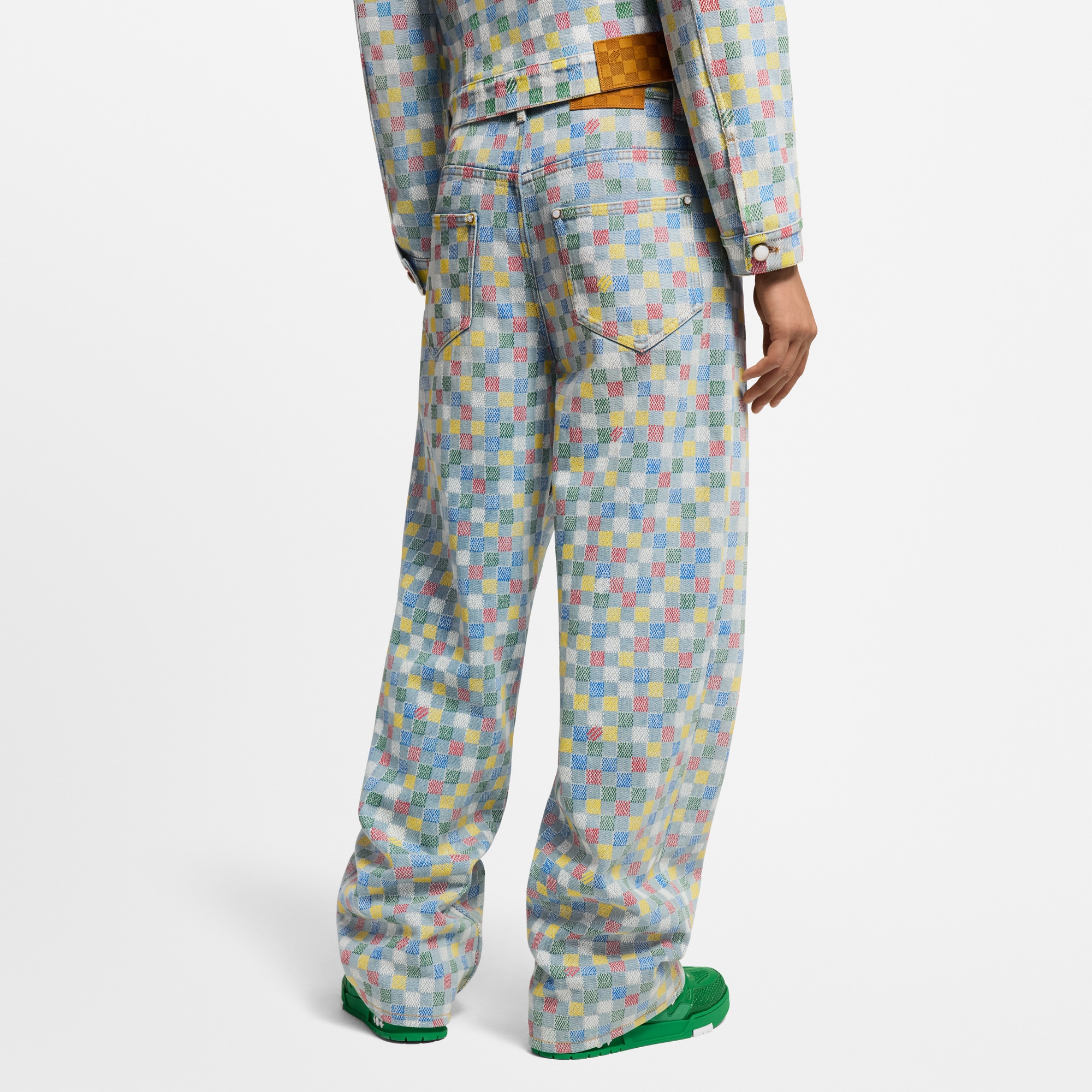 Damier 闊腿牛仔褲  in 男士