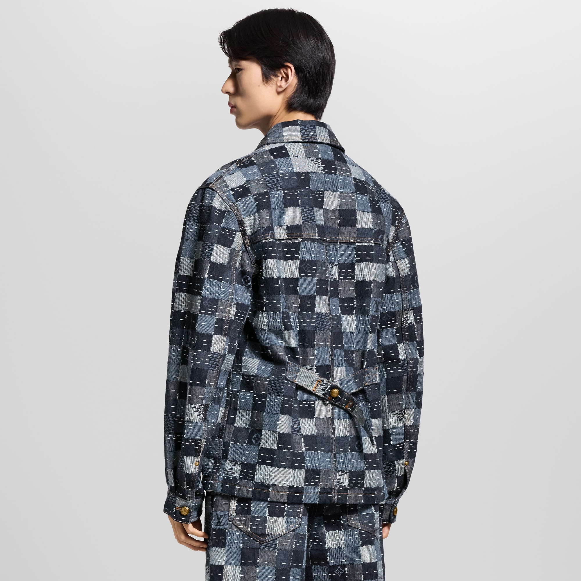 Damier 牛仔布工裝風外套  in 男士