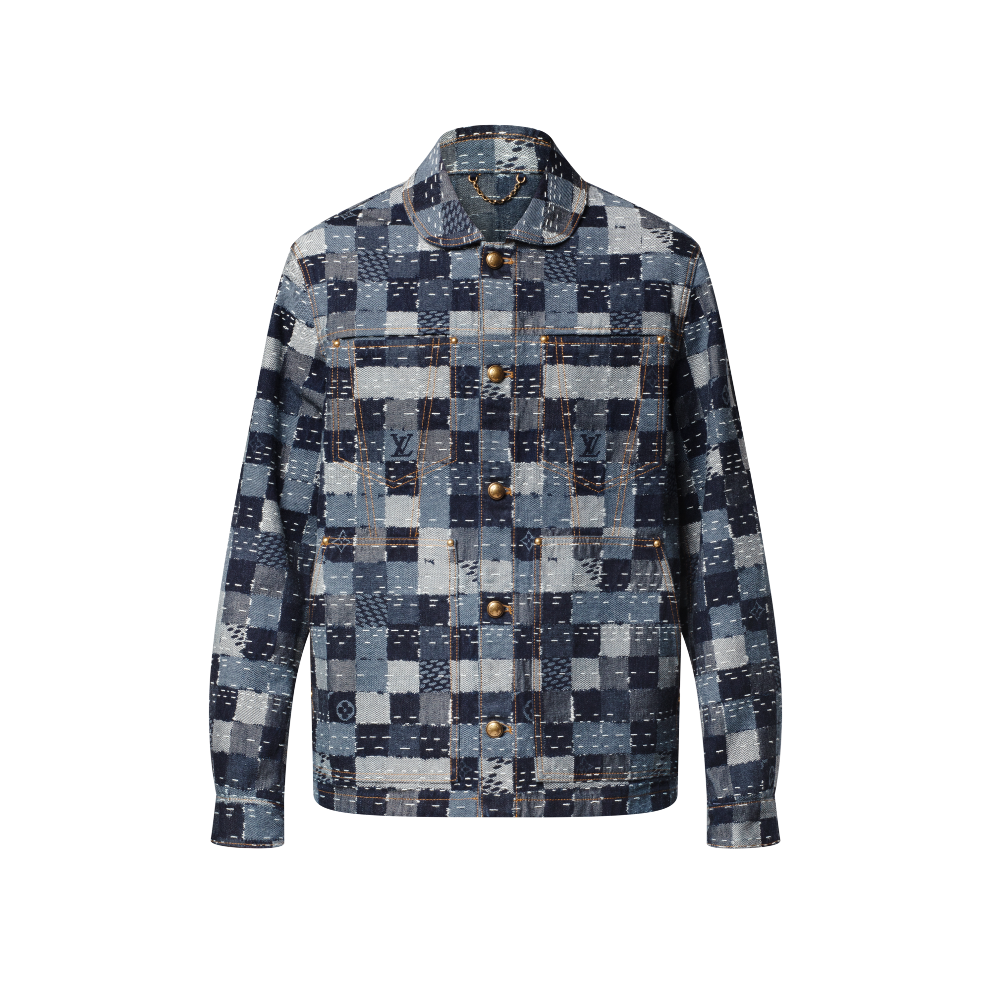 Damier 牛仔布工裝風外套  in 男士