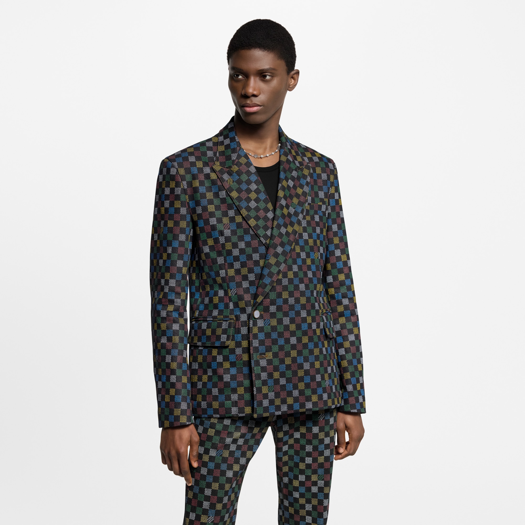 Damier 雙排扣牛仔外套  in 男士