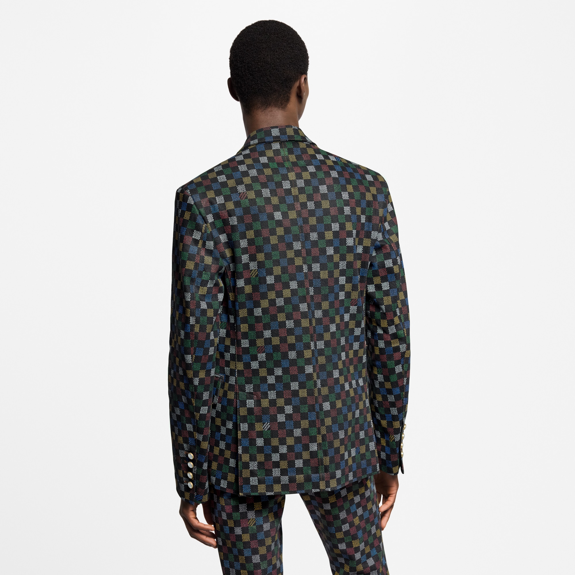 Damier 雙排扣牛仔外套  in 男士