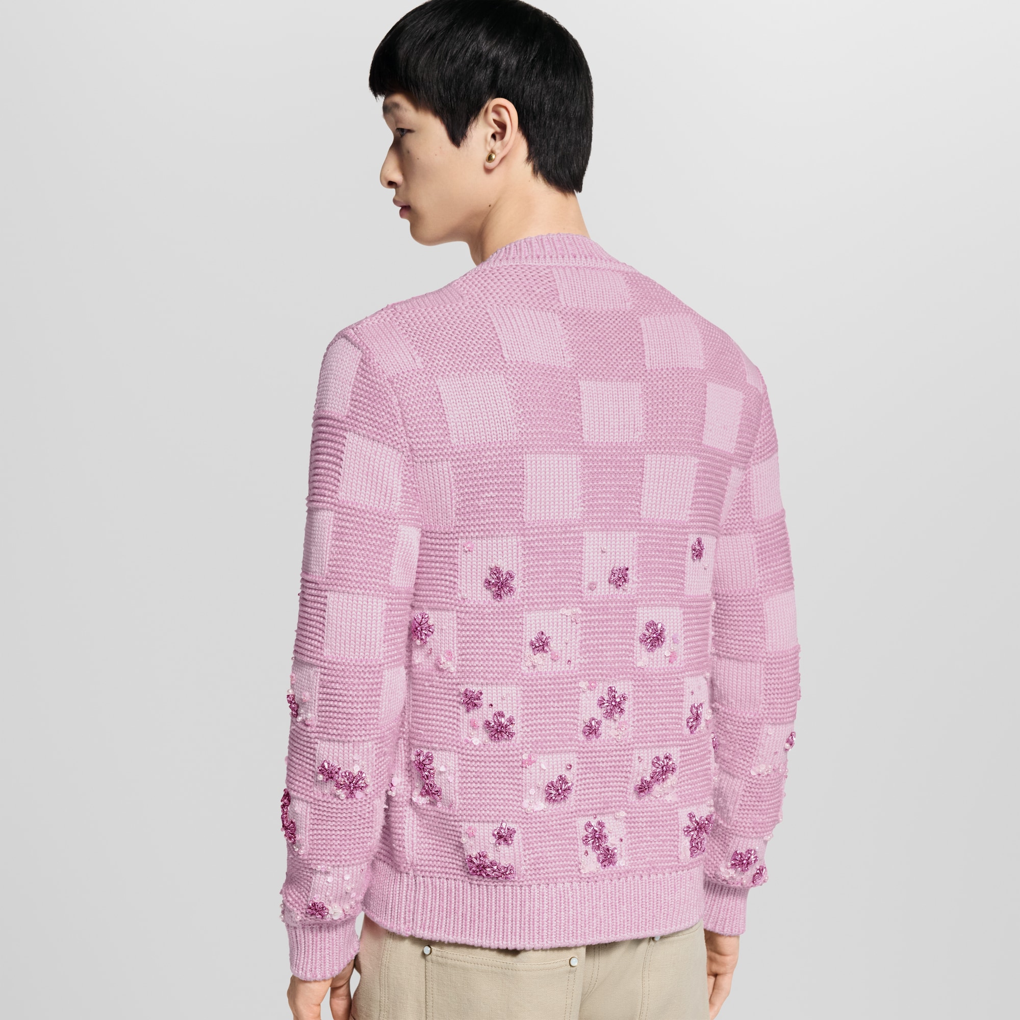 Damier 刺繡開襟外套  in 男士
