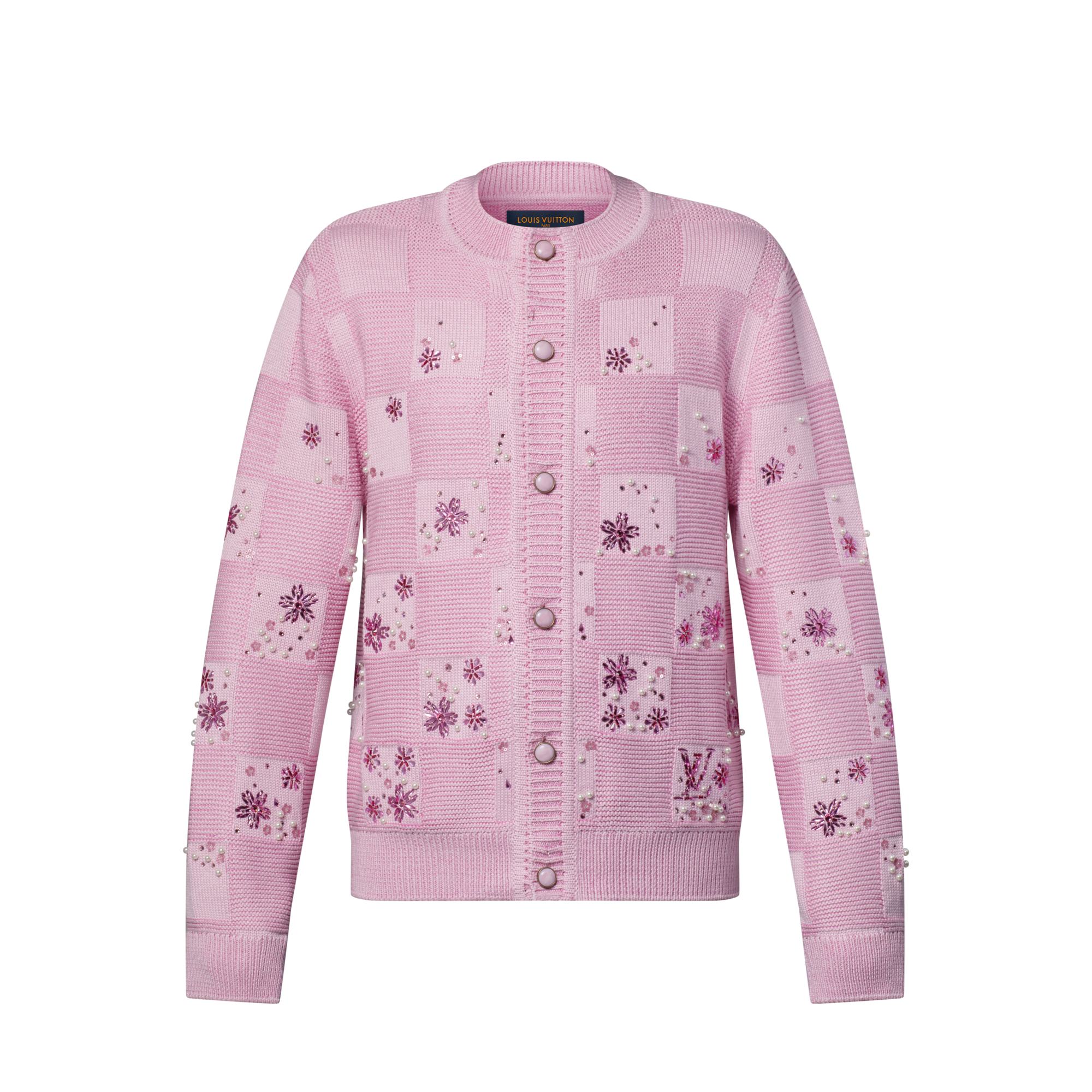 Damier 刺繡開襟外套  in 男士