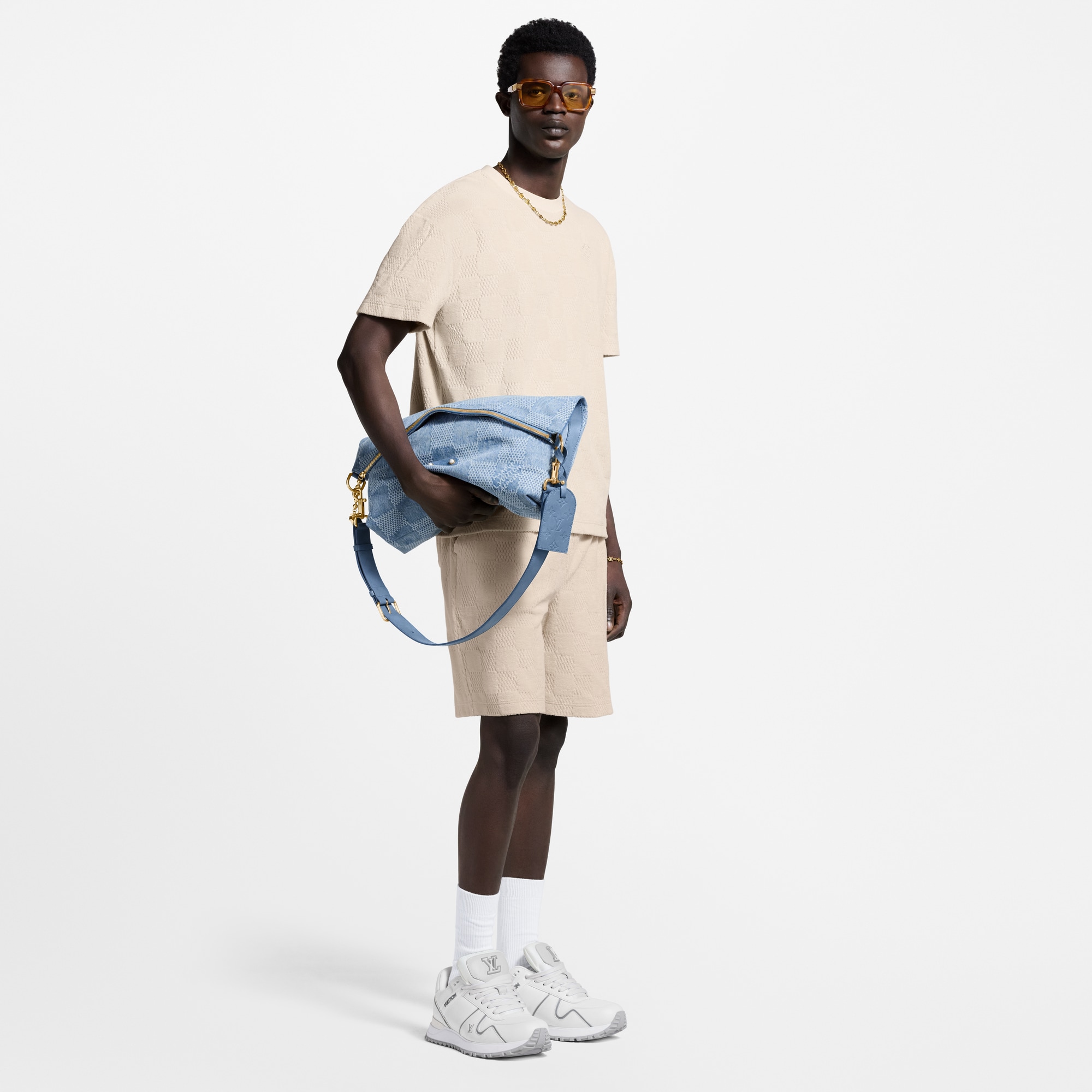 Damier 毛巾圈面料短褲  in 男士