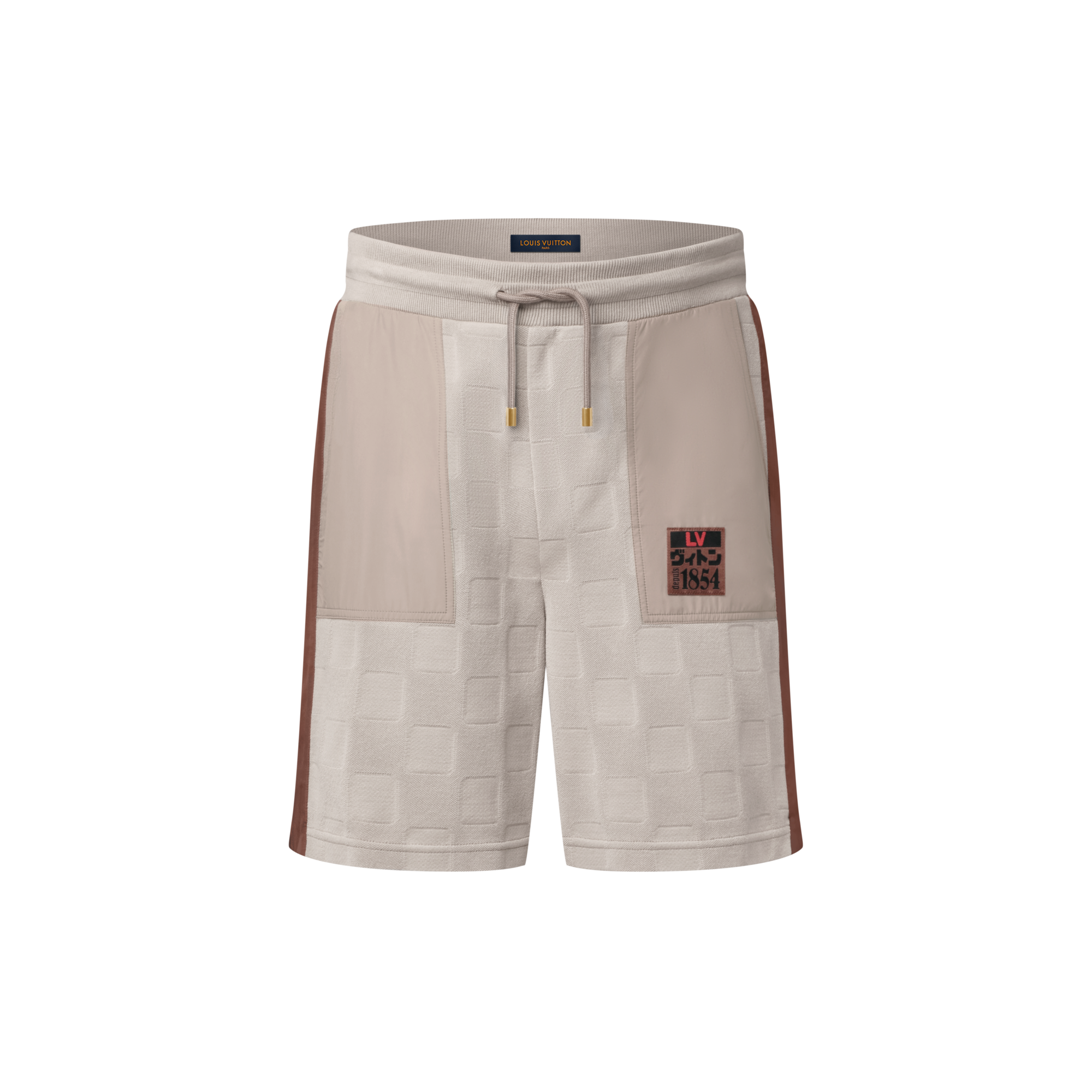Damier 混合面料工裝風短褲  in 男士