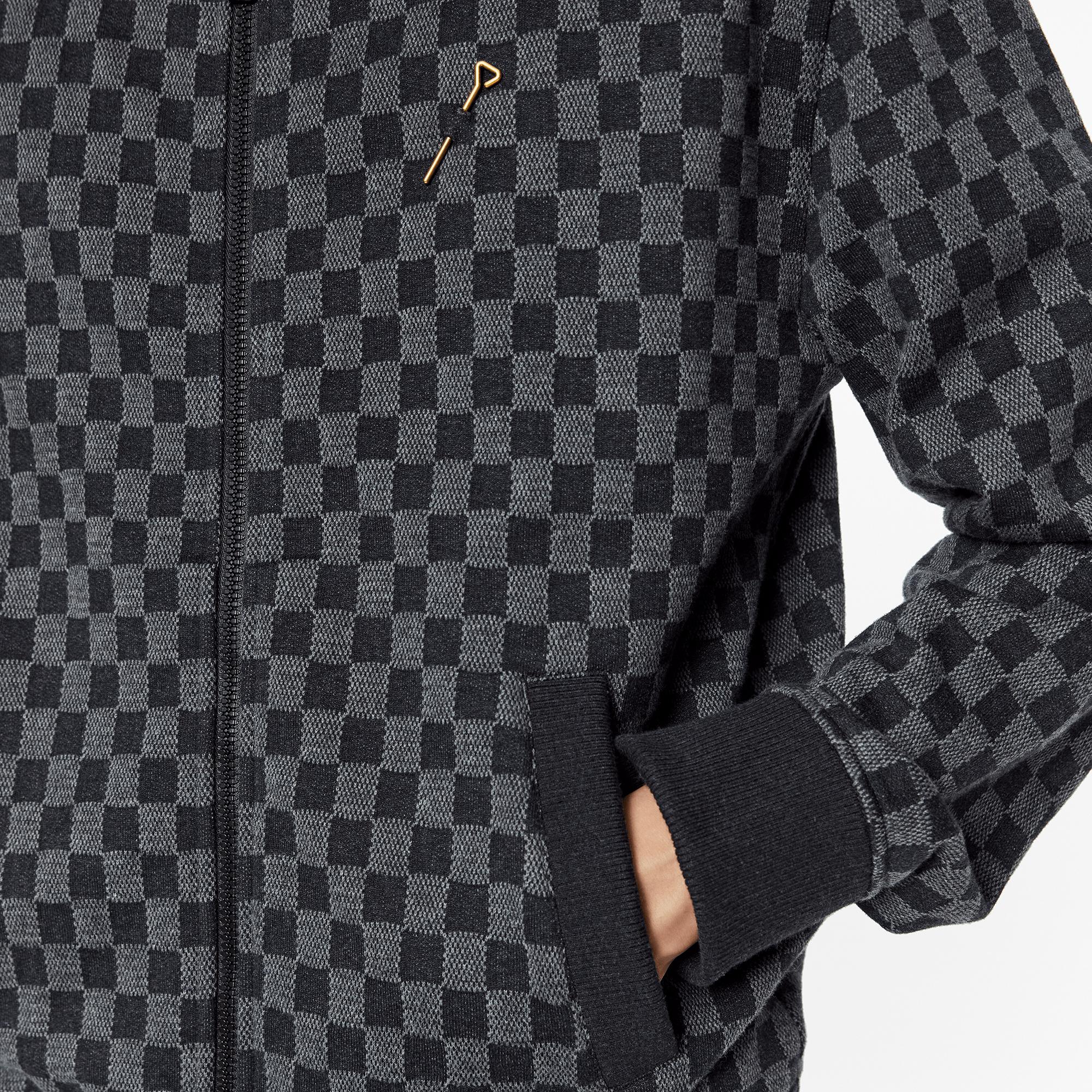 Damier 提花圖案全拉鏈飛行員外套  in 男士