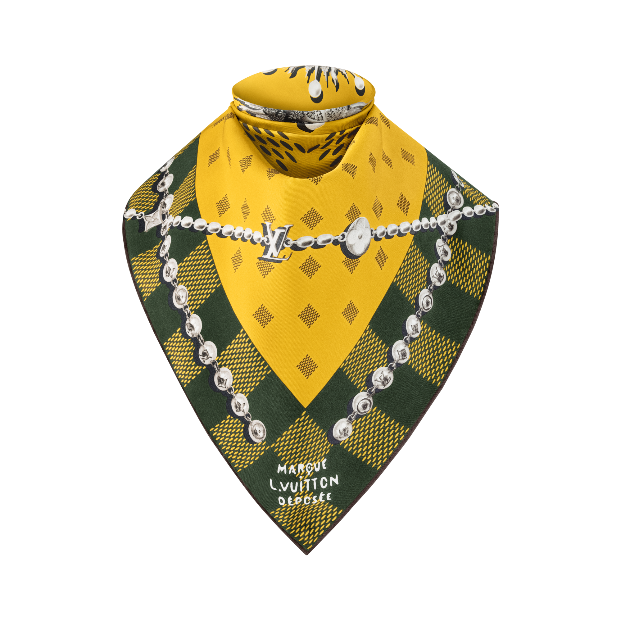 Damier Jewelry 純絲方巾 . in 男士