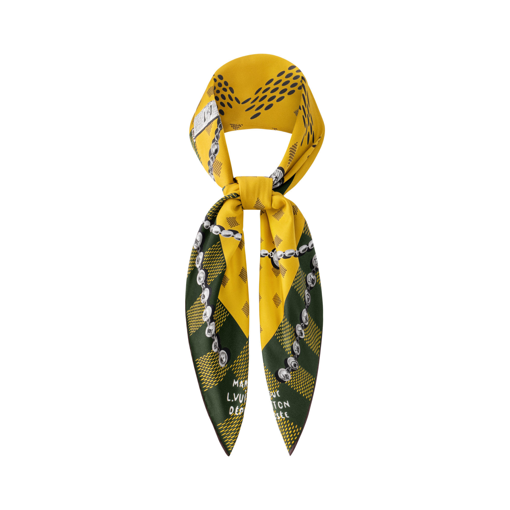 Damier Jewelry 純絲方巾 . in 男士