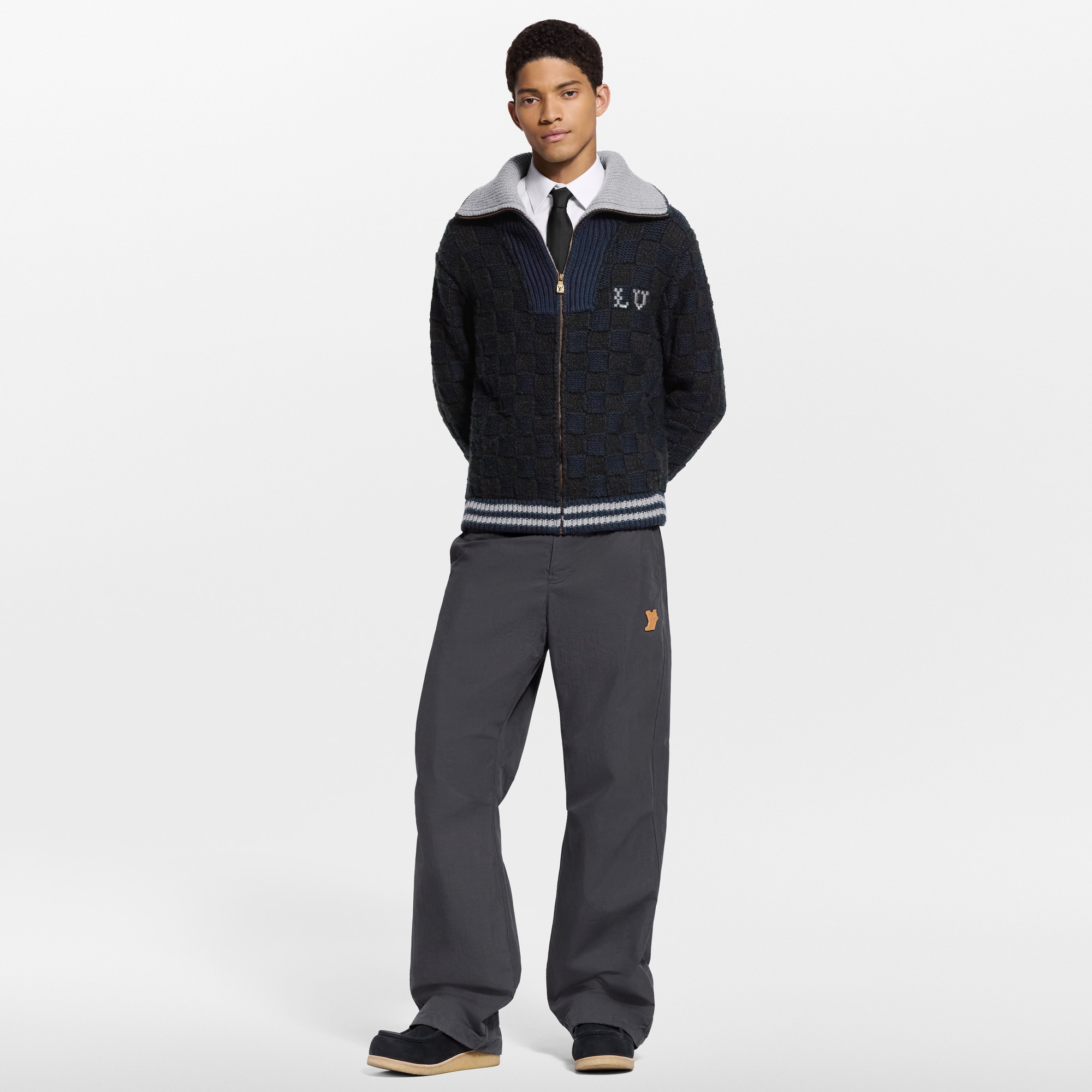 Damier 圖案針織外套  in 男士