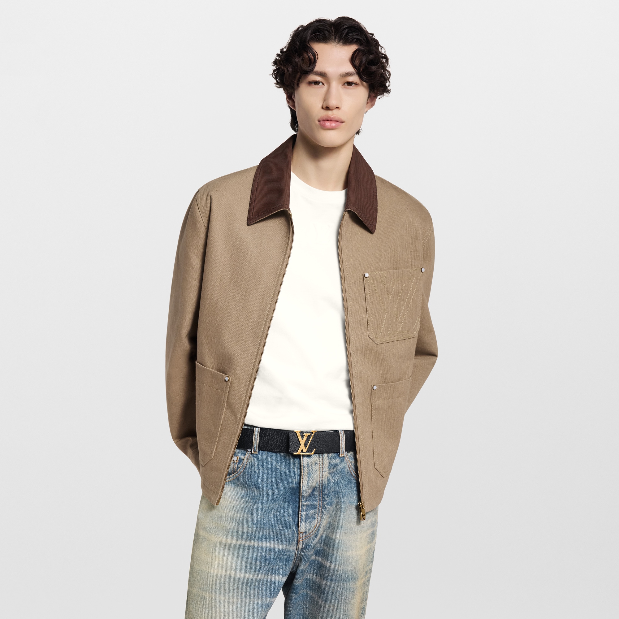 Damier LV 40毫米雙面皮帶 其他皮革 in 男士