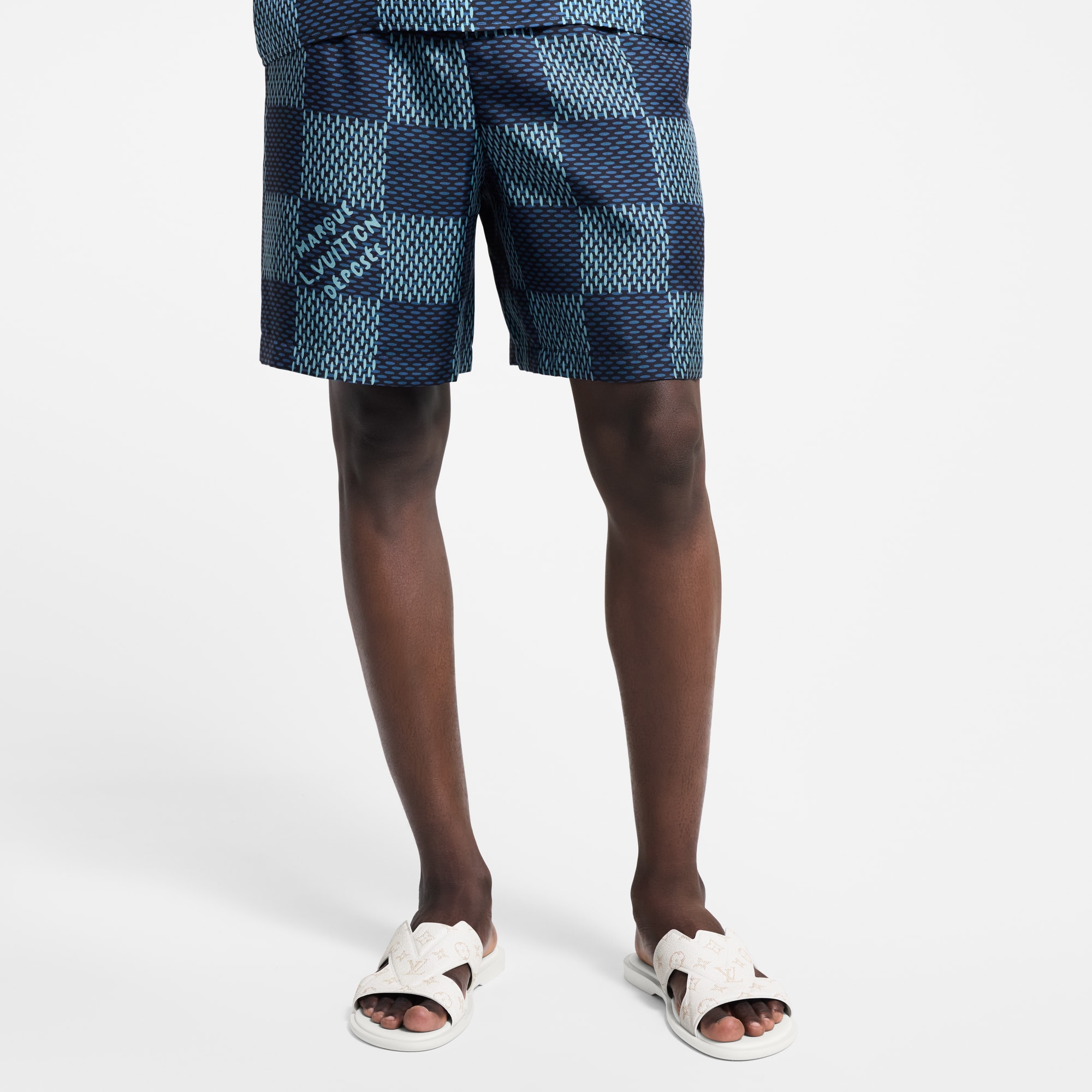 Damier 絲質短褲  in 男士