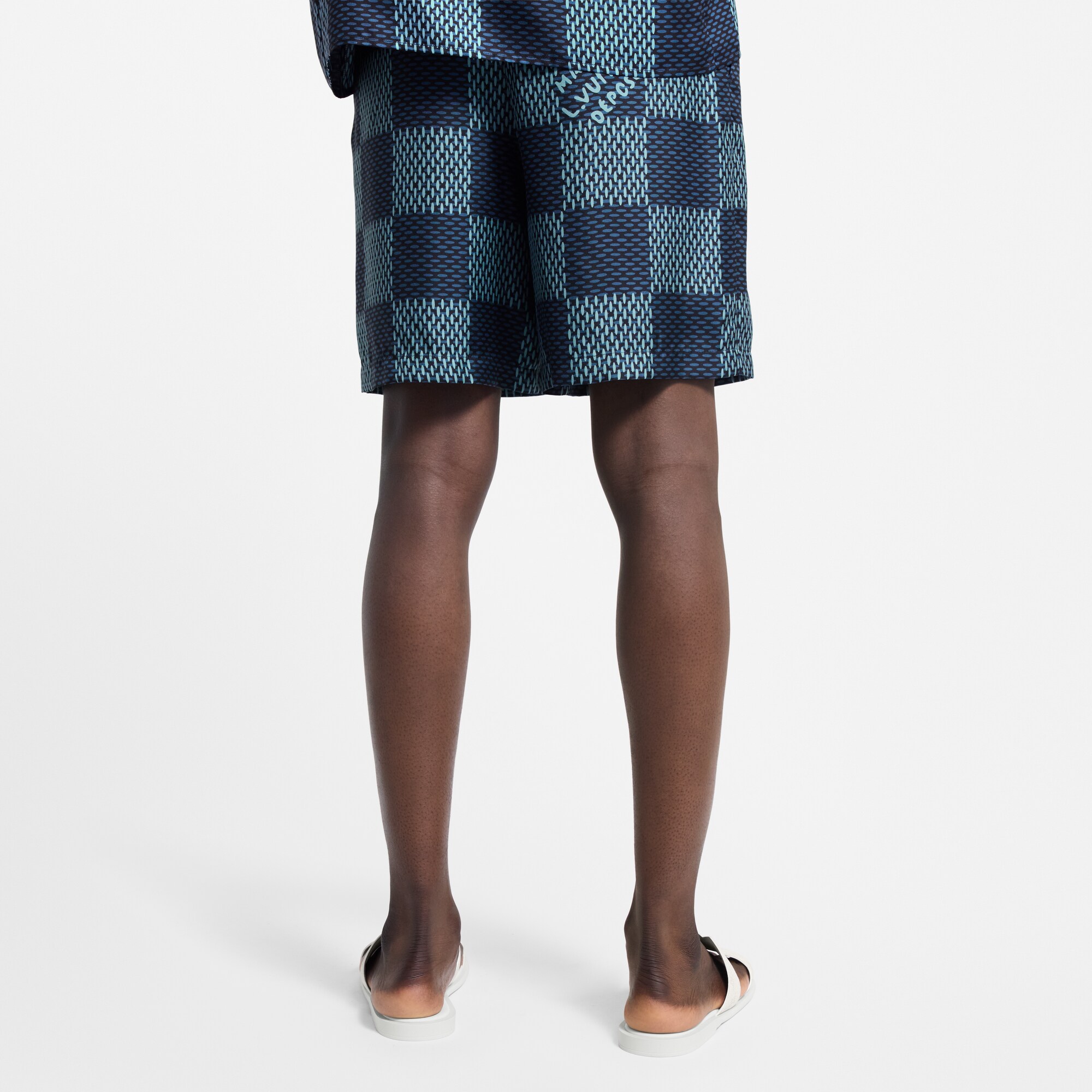 Damier 絲質短褲  in 男士