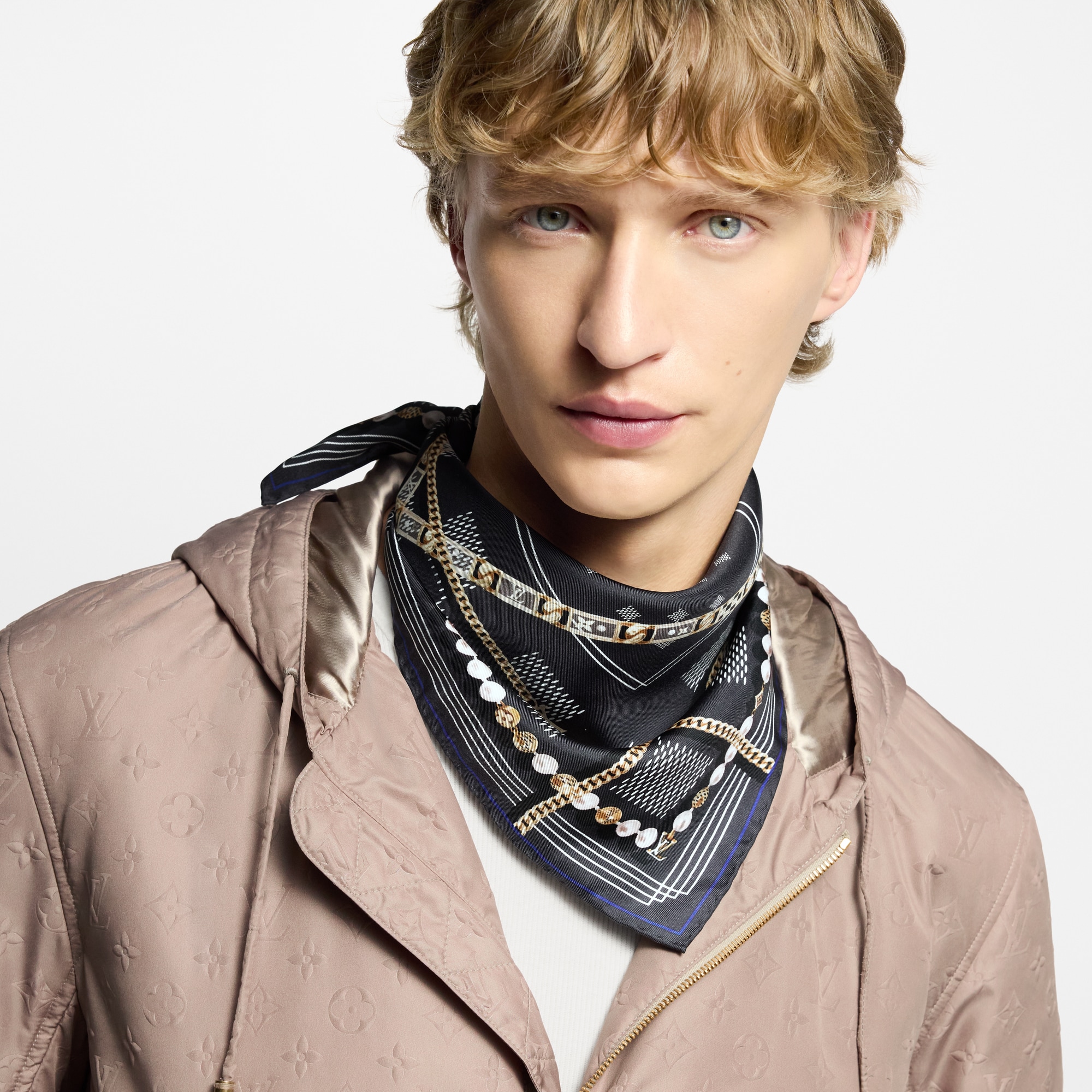 Damier Tied Up 絲巾 . in 男士