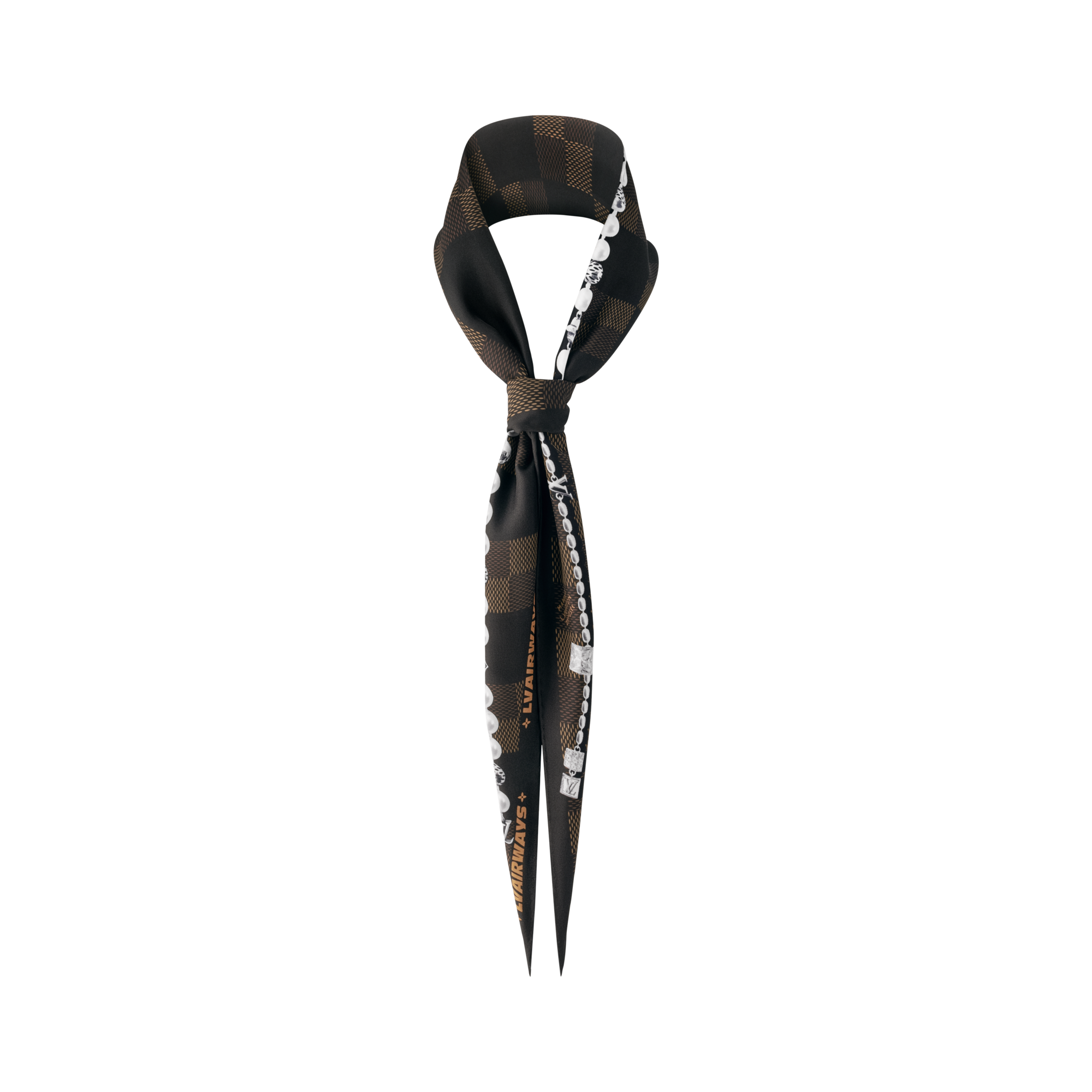 Damier Tied Up 菱形絲巾 . in 男士