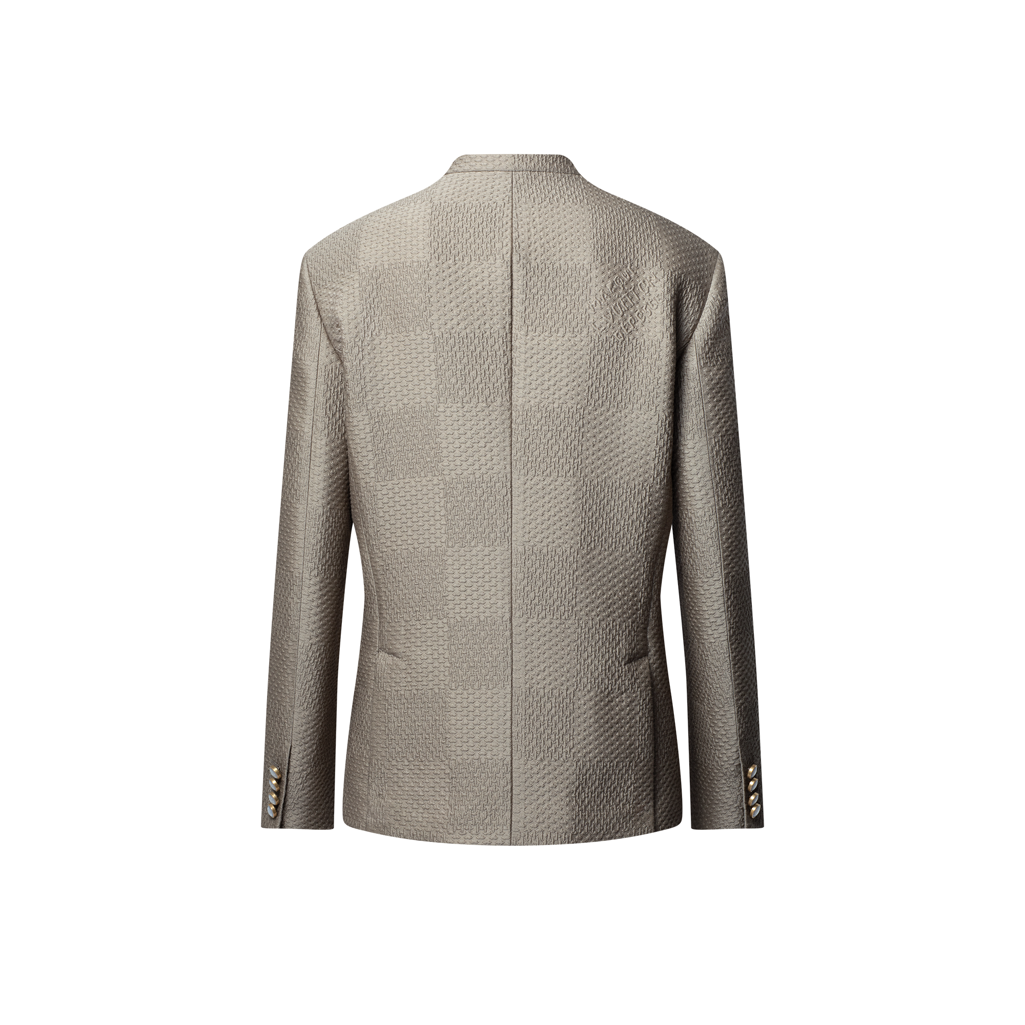 Damier 羊毛及絲質混紡提花面料雙排扣外套  in 男士