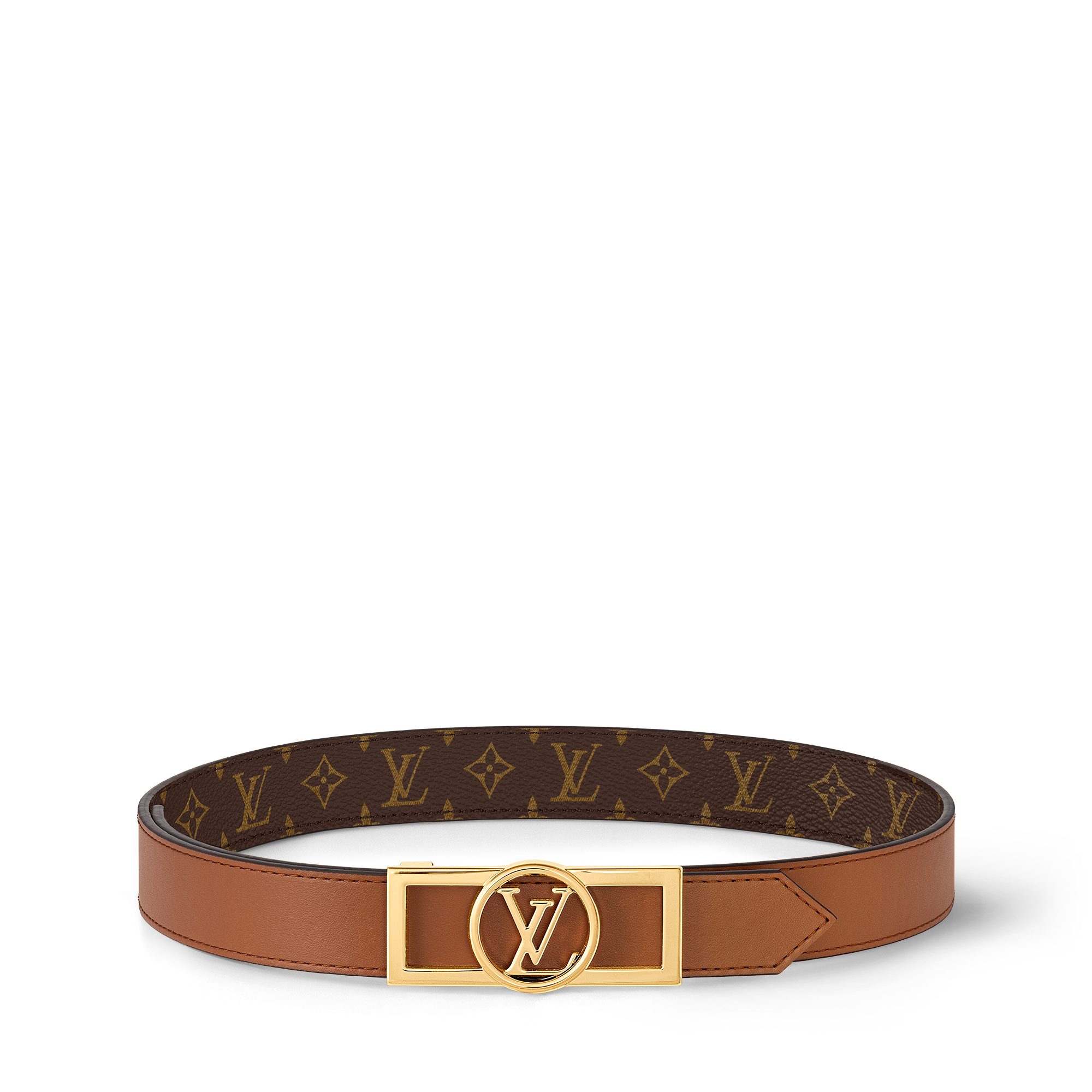 Dauphine 25毫米雙面皮帶 Monogram 帆布 in 女士