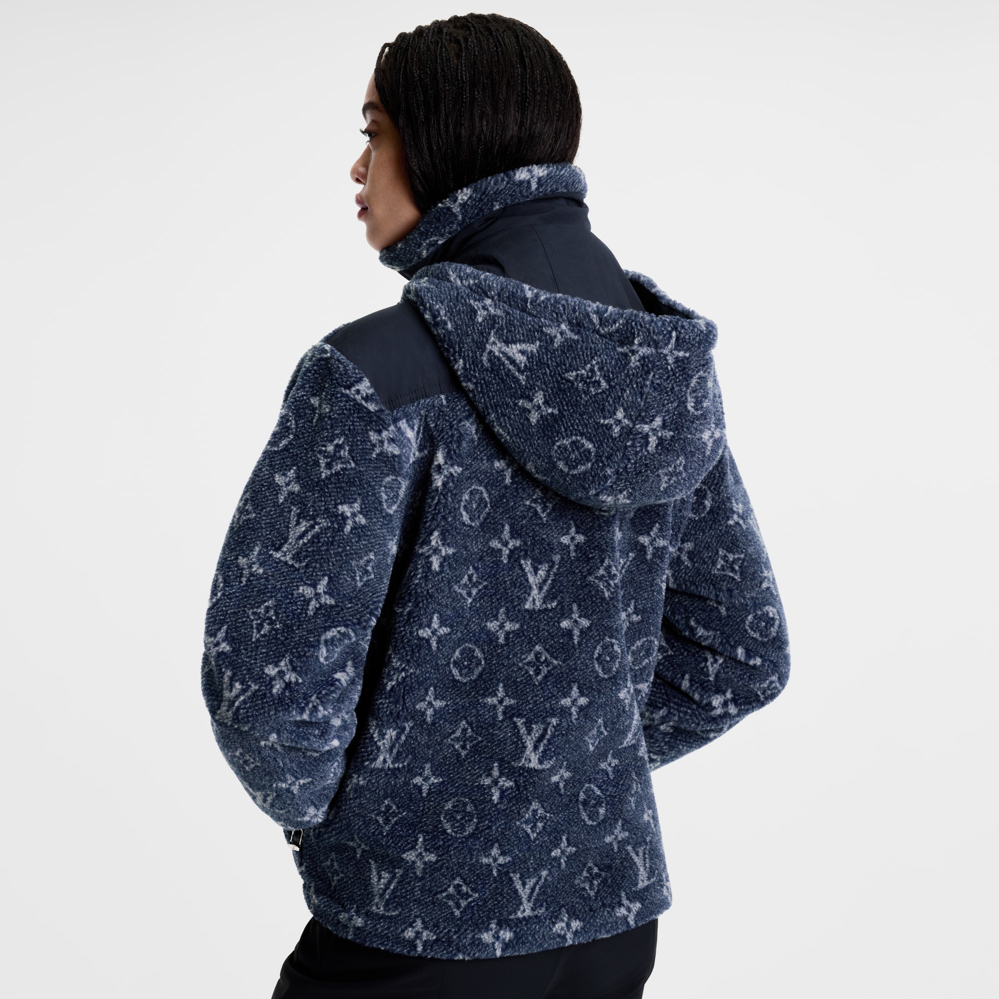 牛仔布效果 Monogram 圖案抓絨外套  in 女士