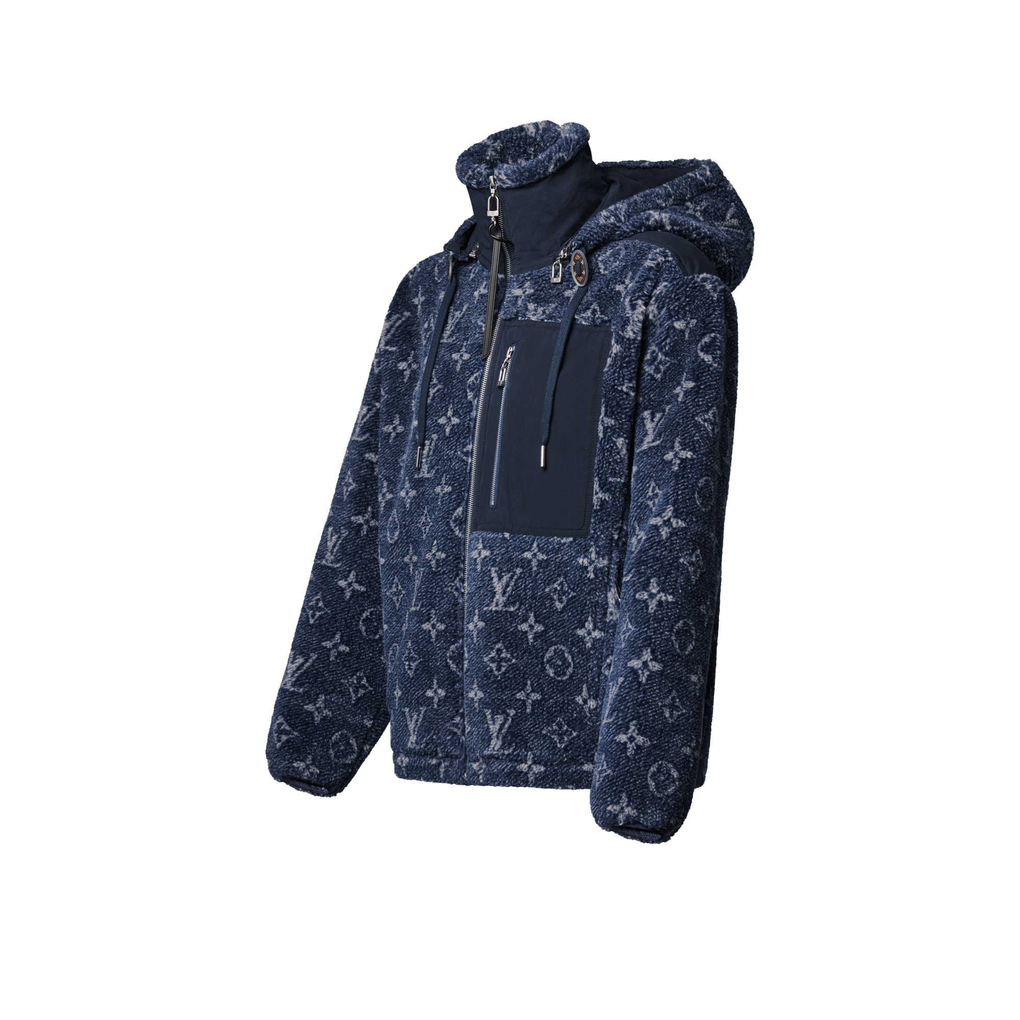 牛仔布效果 Monogram 圖案抓絨外套  in 女士